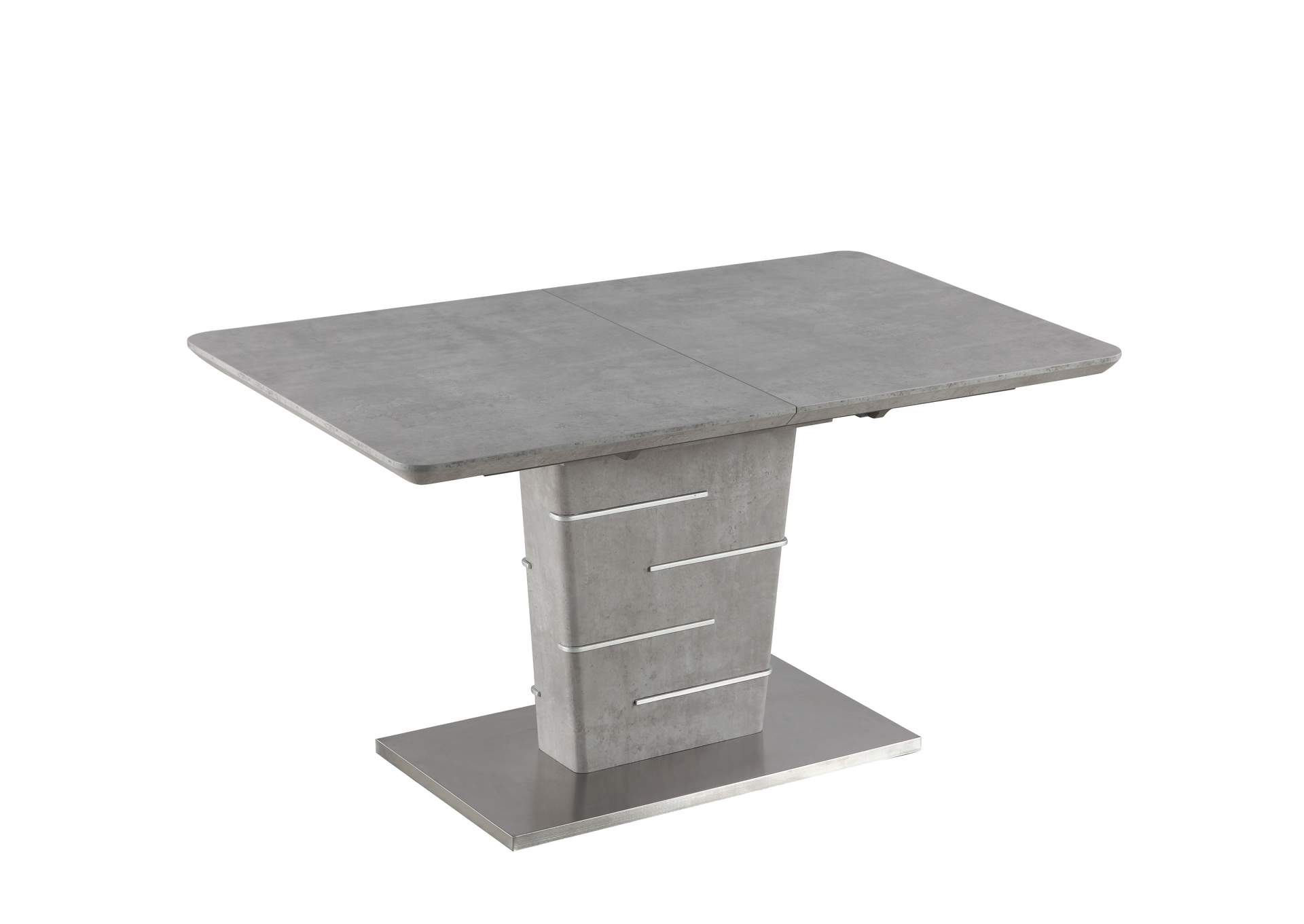 Concrete Veneer Top Dining Table With Butterfly Extension image 3