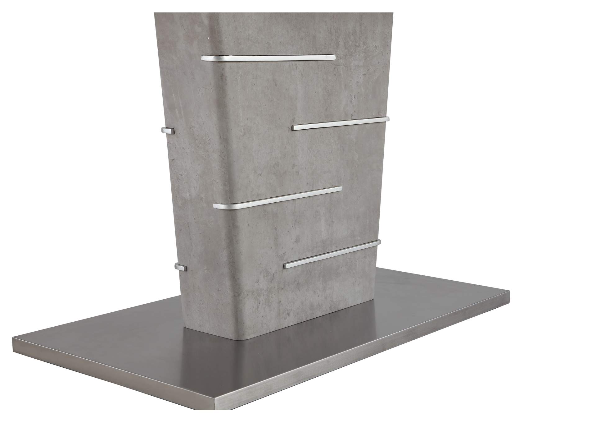 Concrete Veneer Top Dining Table With Butterfly Extension image 9