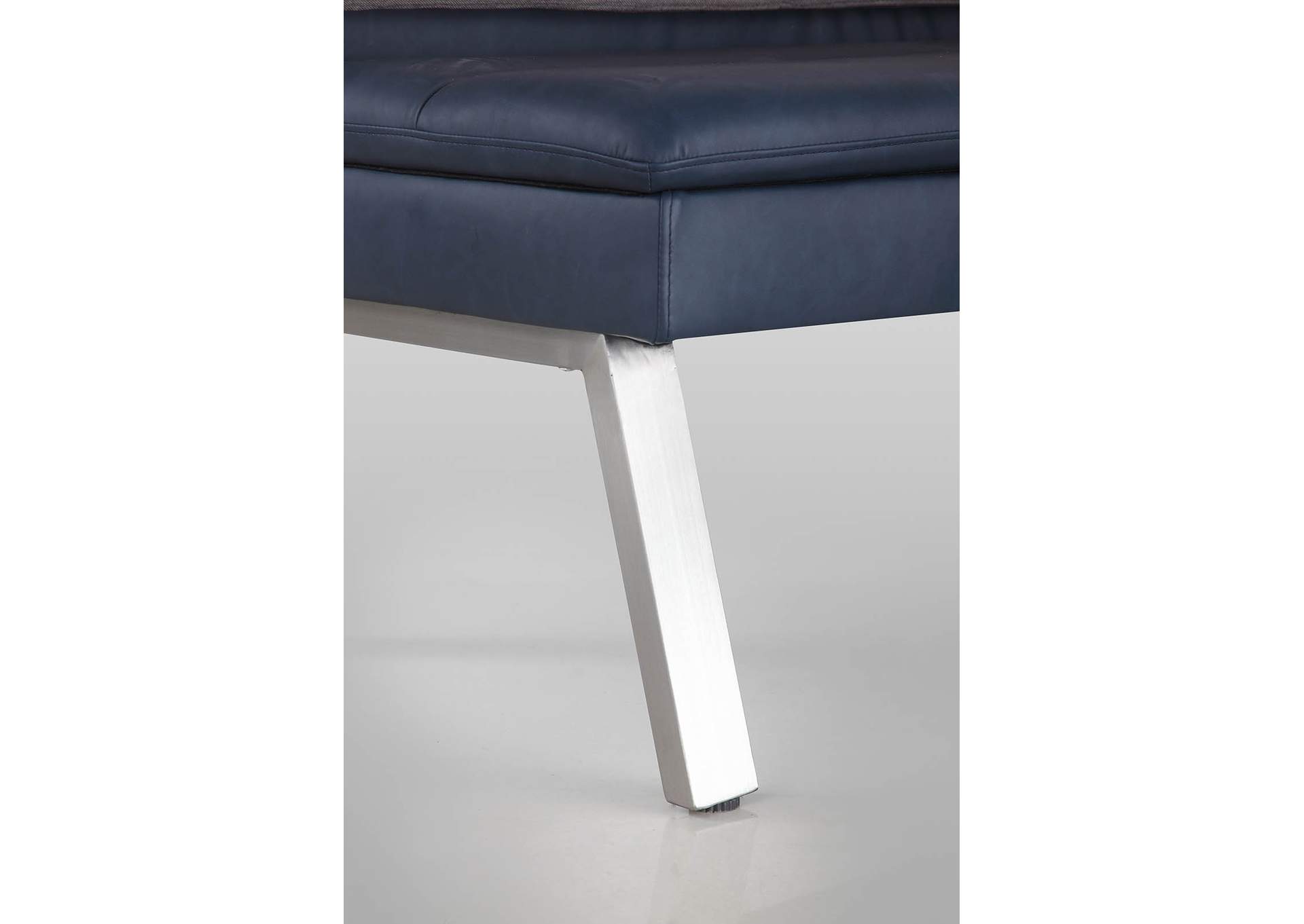 Tufted Bench With Underseat Storage & Steel Legs image 5