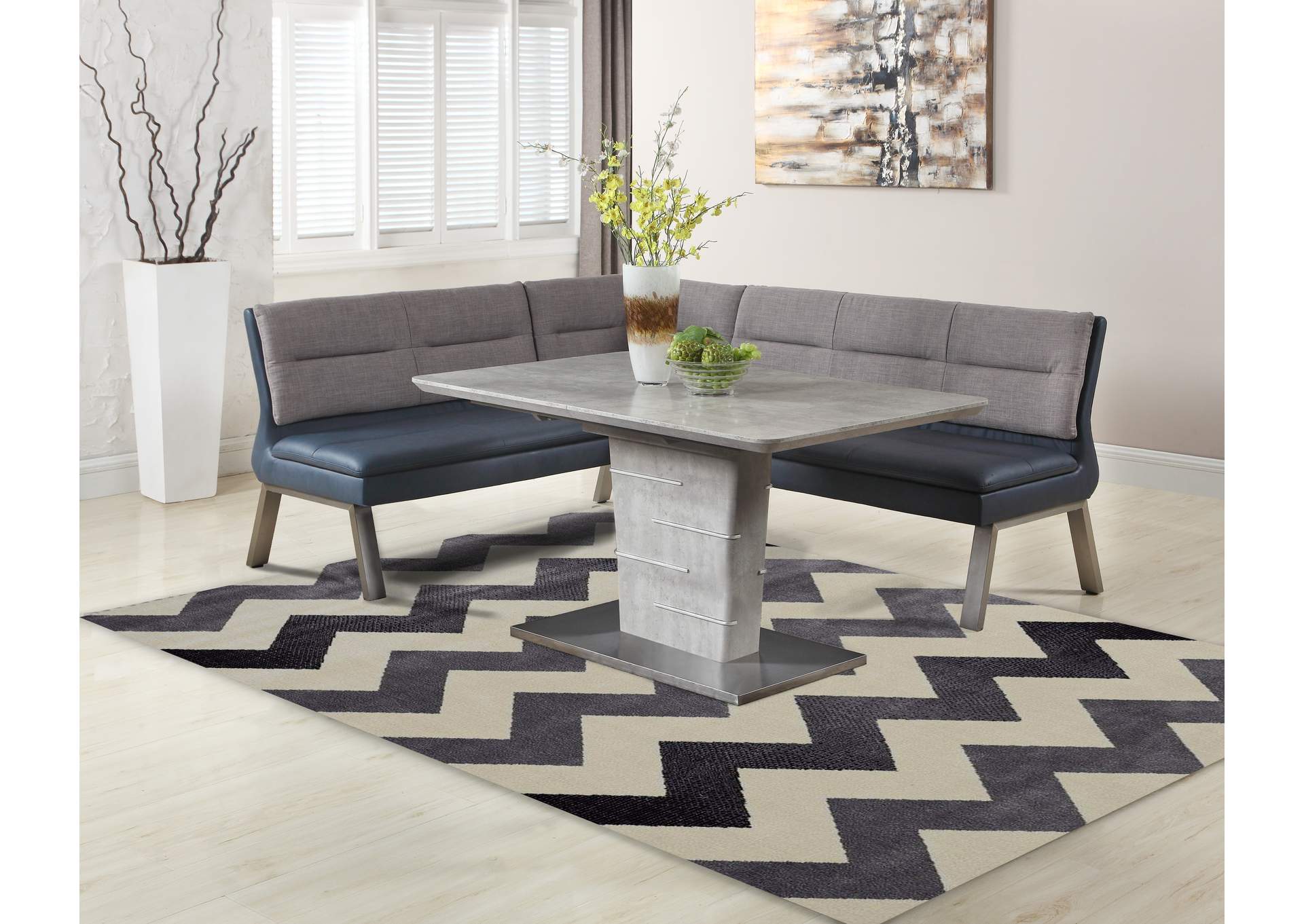 Dining Set With Extendable Dining Table & Reversible Nook With Storage image 3