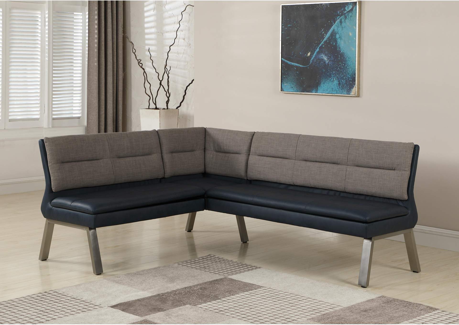 Modern 2-Tone Reversible Nook With Storage image 1