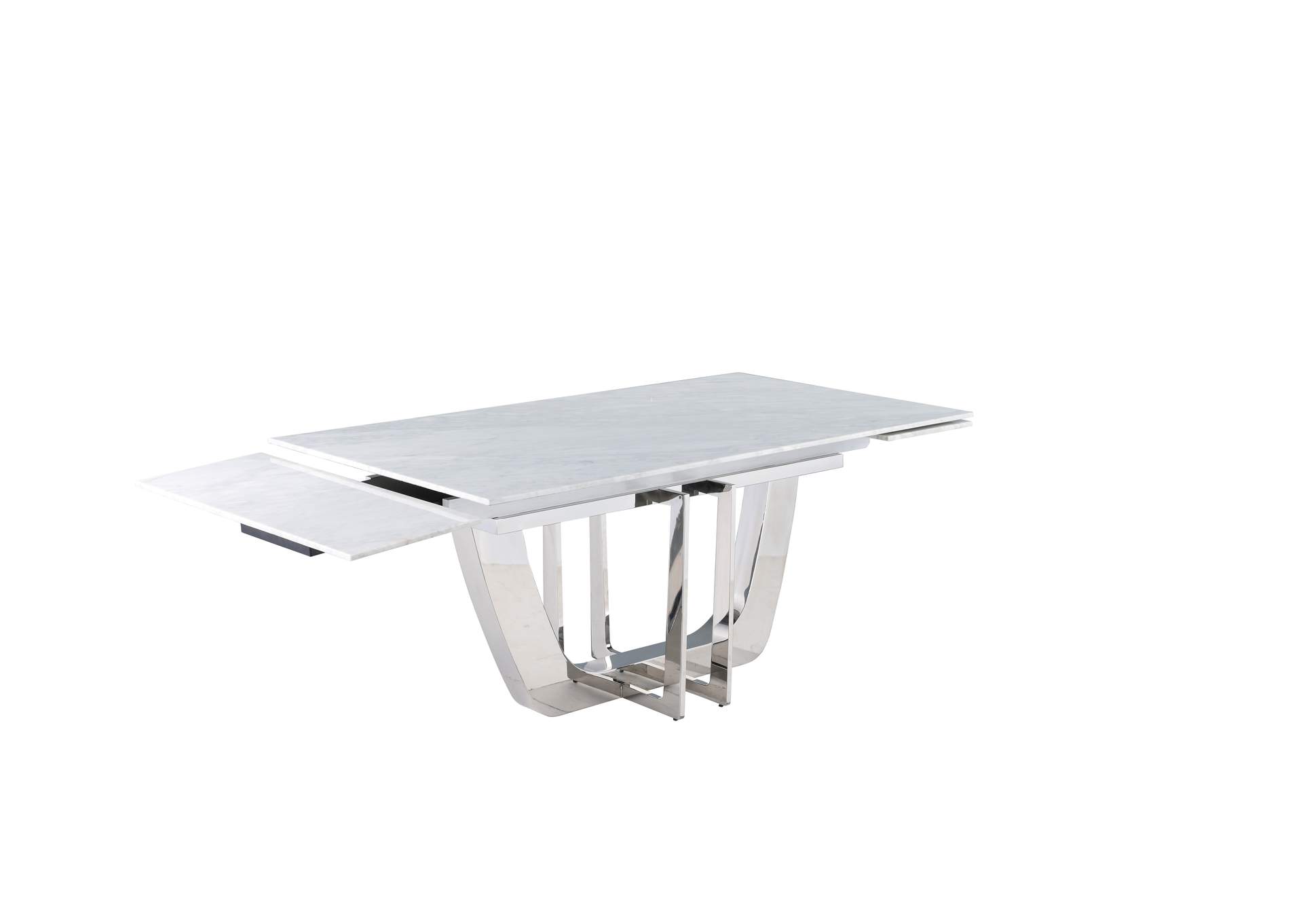 Contemporary Dining Set With Extendable Marble Table & 4 Motion Chairs image 7