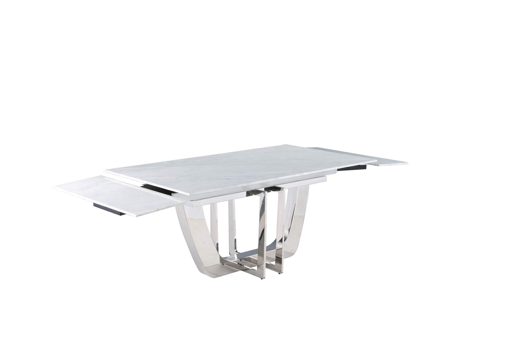 Contemporary Dining Set With Extendable Marble Table & 4 Motion Chairs image 8