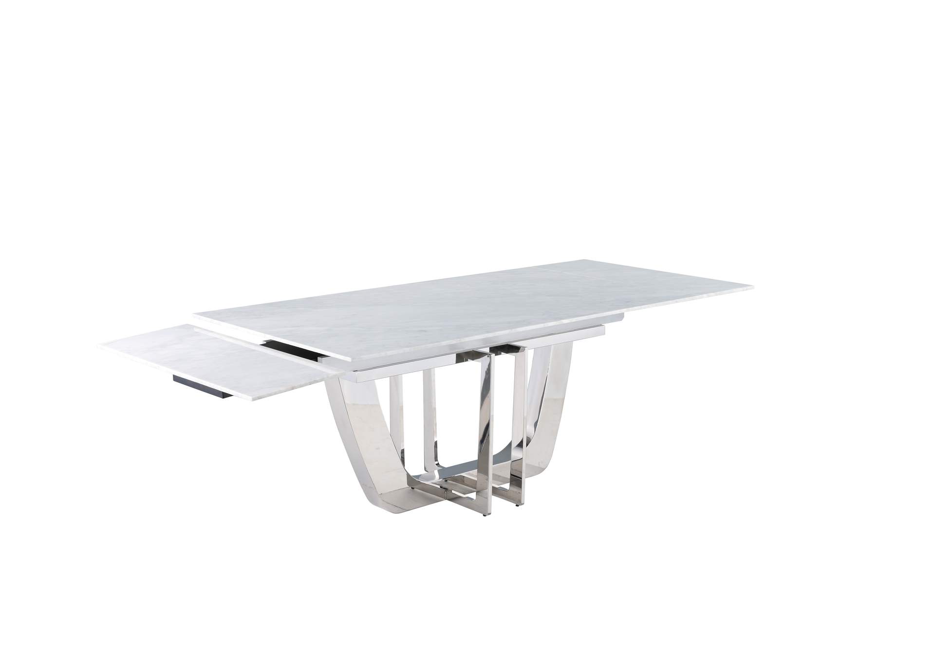 Contemporary Dining Set With Extendable Marble Table & 4 Motion Chairs image 9