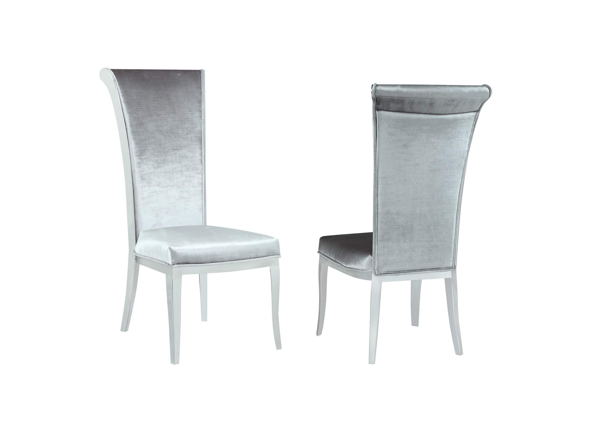 Contemporary Tall Roll Back Side Chair image 1