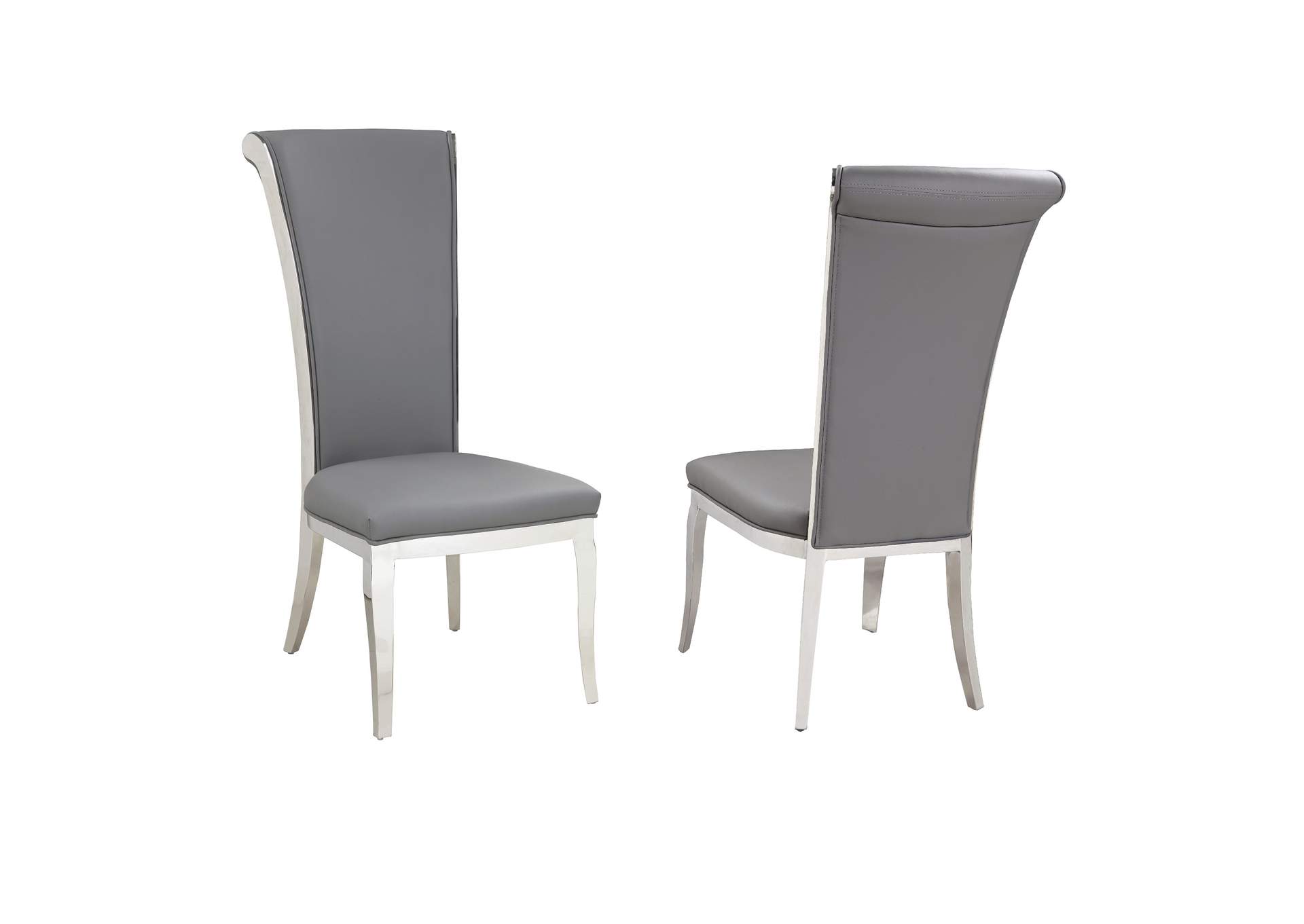 Dining Set With Extendable Carrara Marble Table & 4 High-Back Chairs image 7