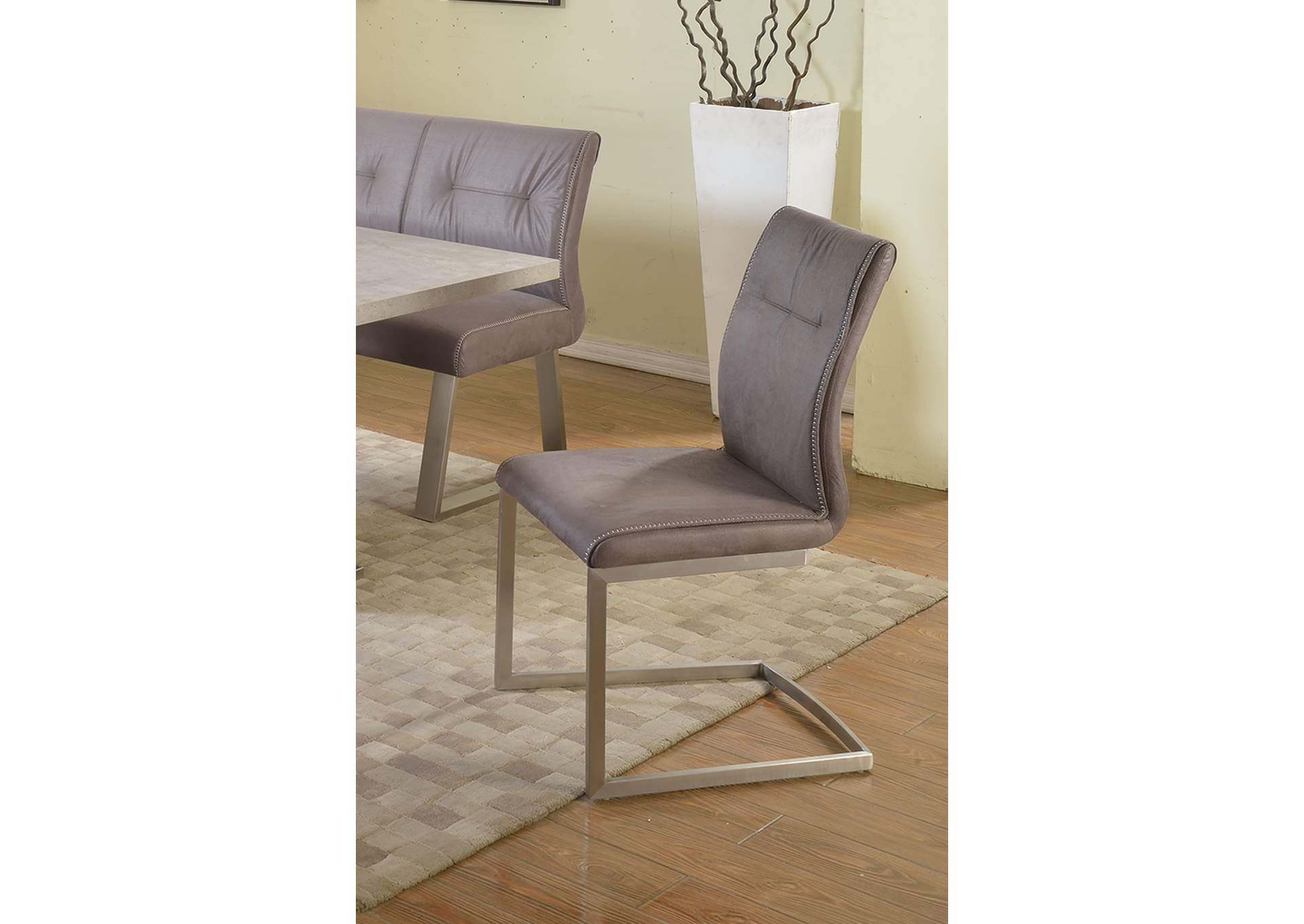 Contemporary Cantilever Side Chair With Highlight Stitching image 5