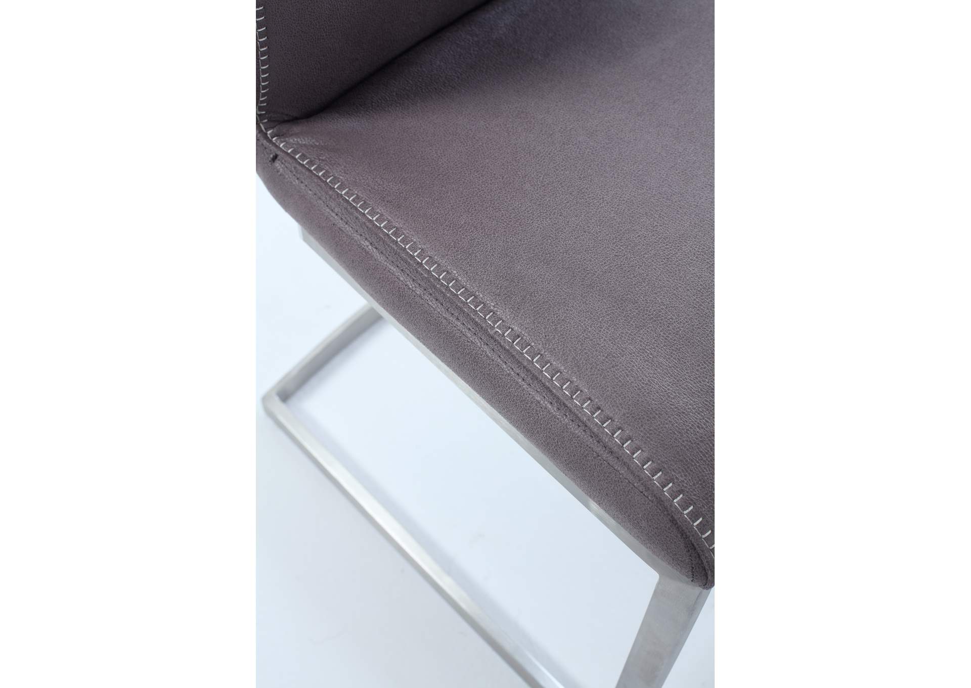 Contemporary Cantilever Side Chair With Highlight Stitching image 7