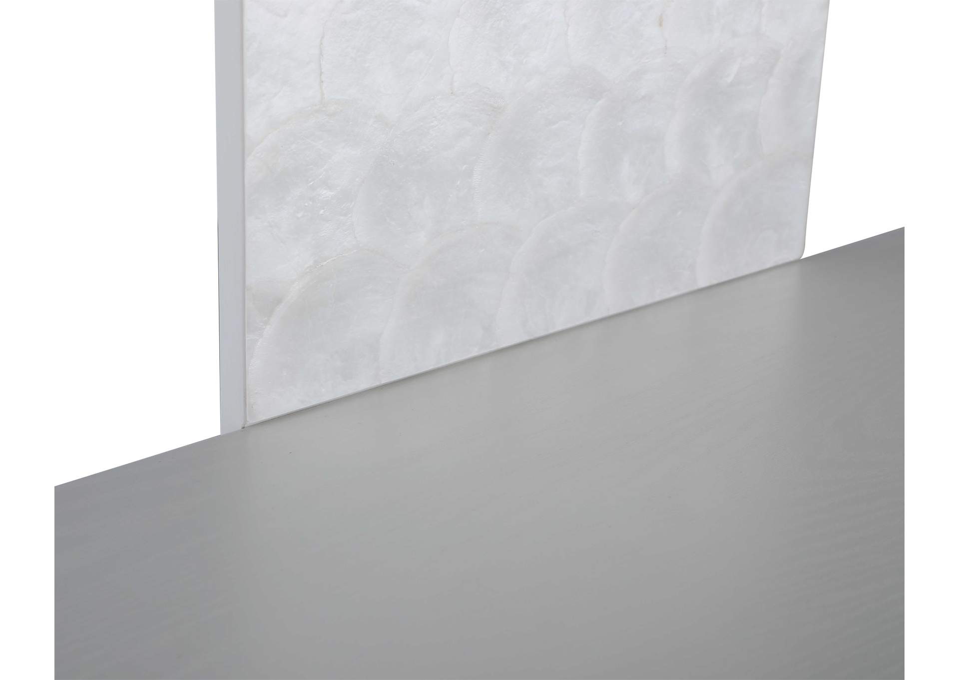Contemporary Gray Bookshelf With Polished Steel Frame image 8