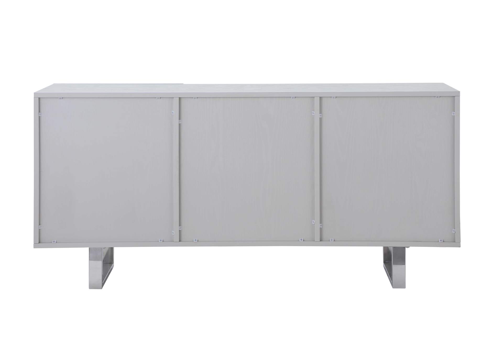 Contemporary Buffet With Steel Legs & Seashell Veneer Accents image 8