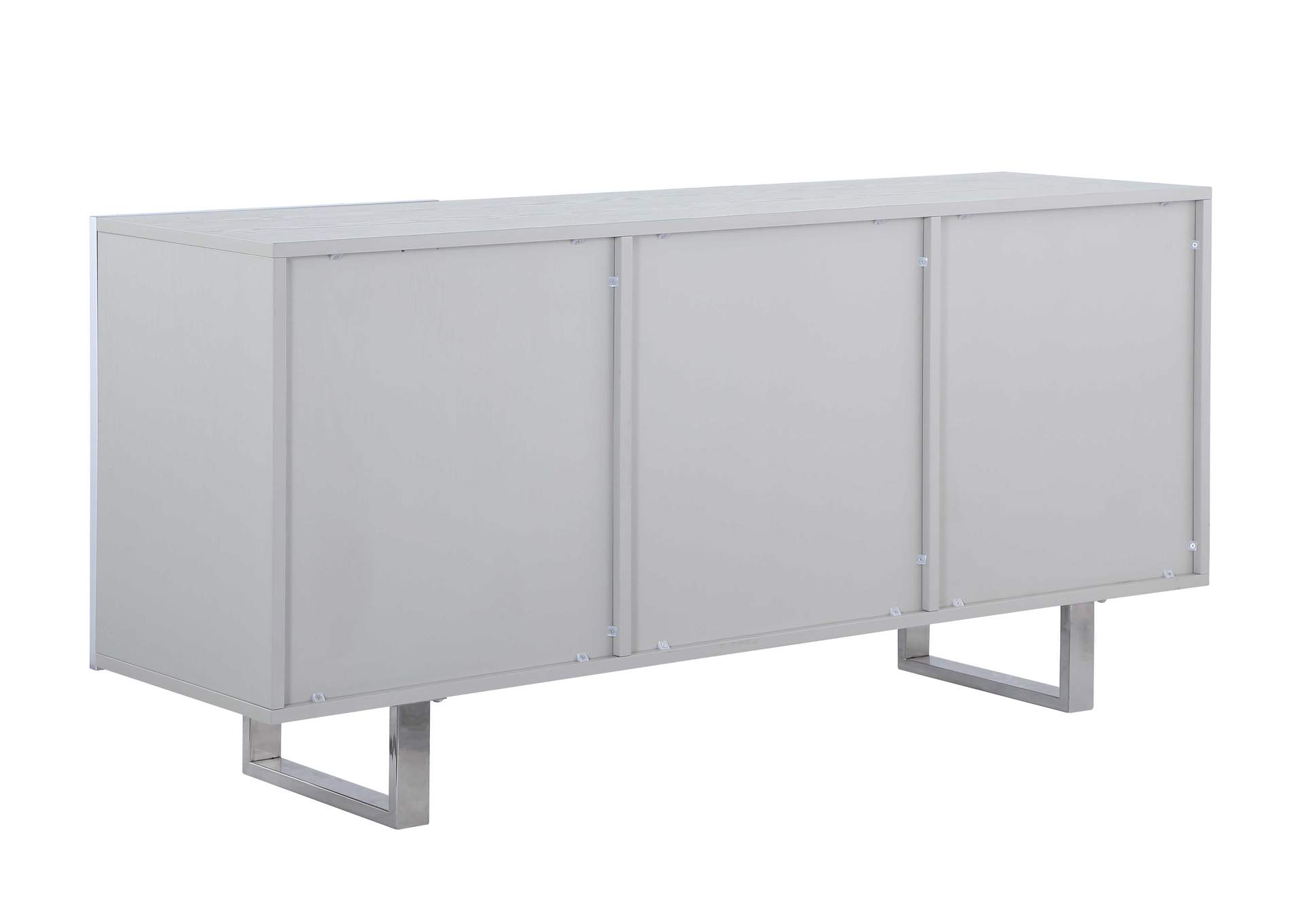 Contemporary Buffet With Steel Legs & Seashell Veneer Accents image 4