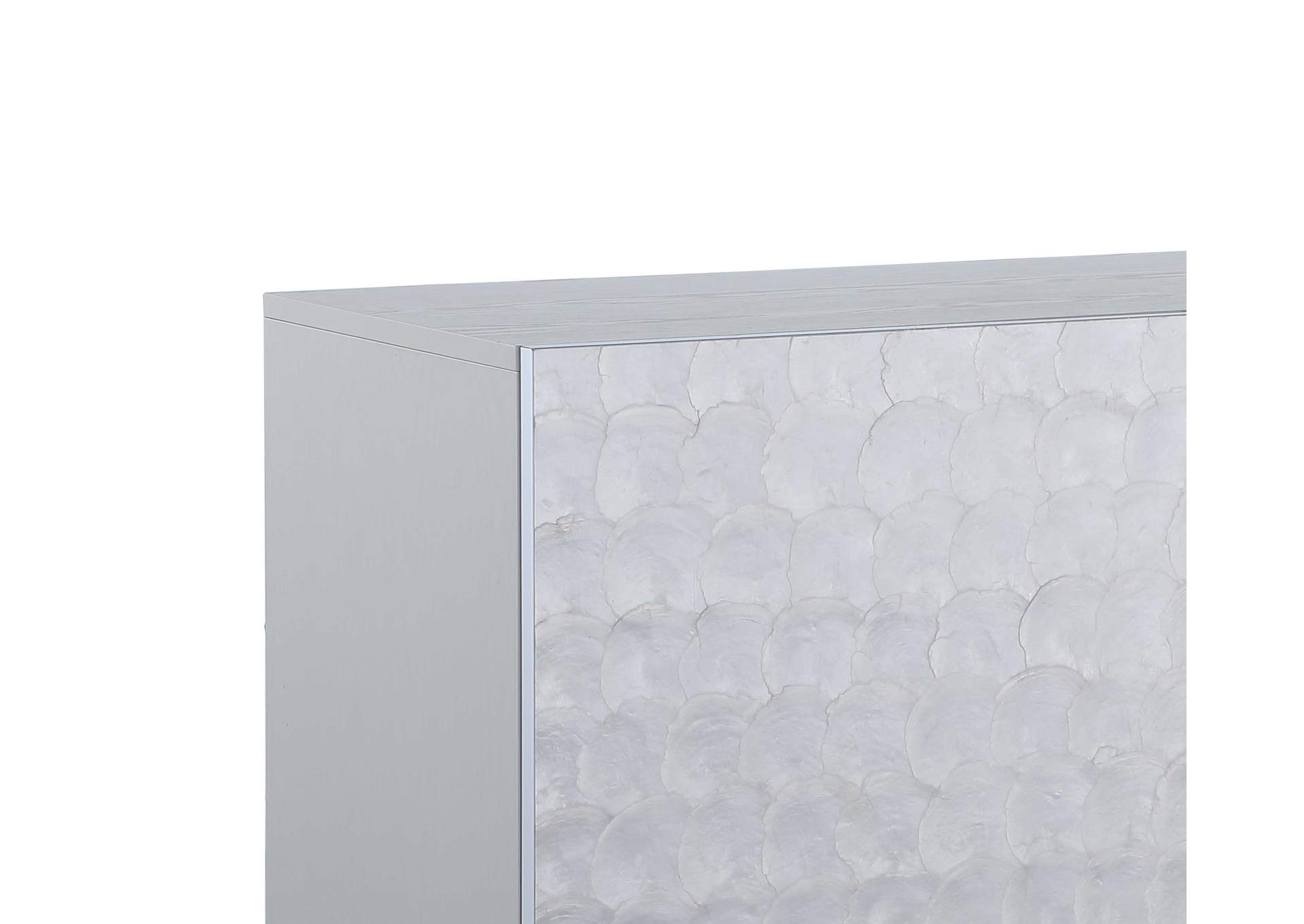 Contemporary Buffet With Steel Legs & Seashell Veneer Accents image 9