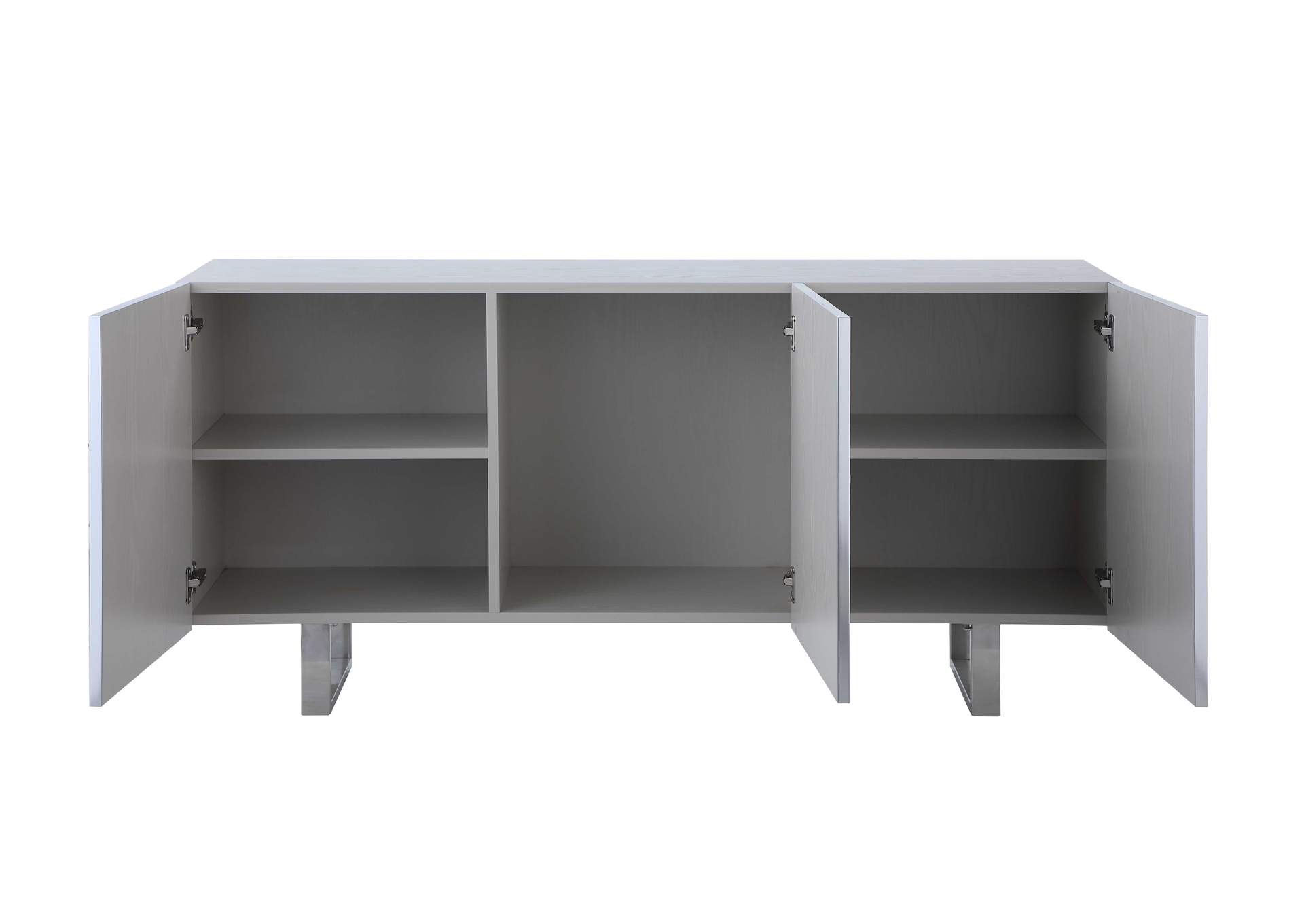 Contemporary Buffet With Steel Legs & Seashell Veneer Accents image 6