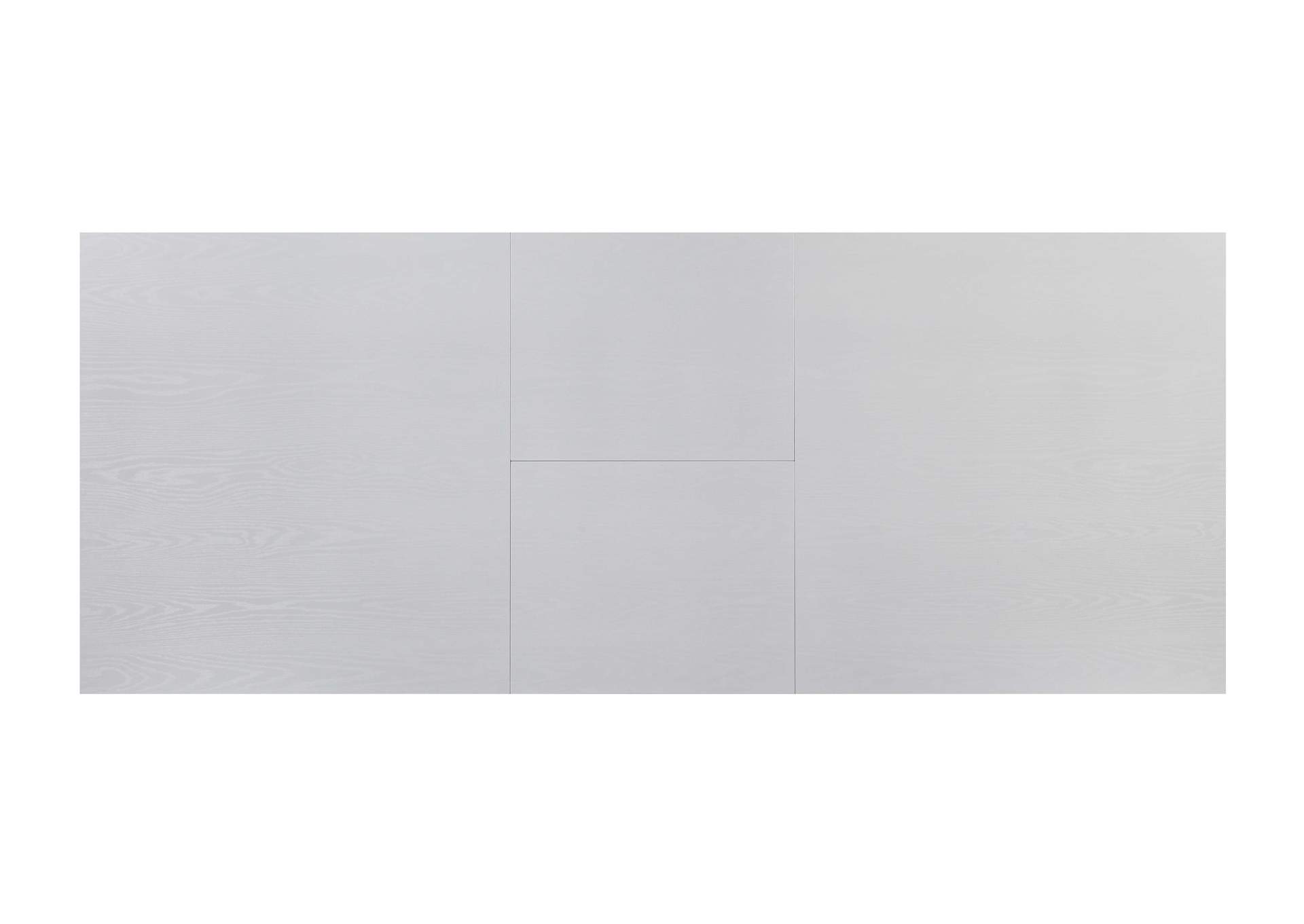 Contemporary Extendable Gray Dining Table With Steel Frame image 7