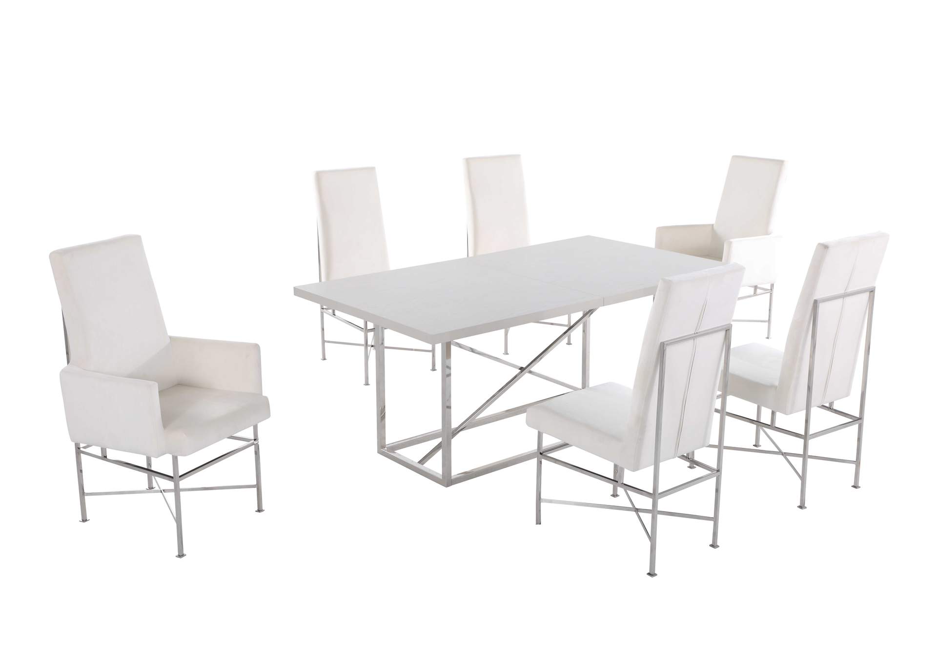 Contemporary Dining Set With Butterfly Extendable Table & 4 Side Chairs And 2 Arm Chairs image 3