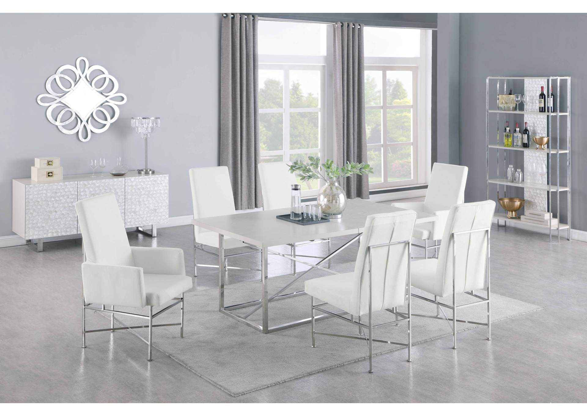 Contemporary Arm Chair With Steel Frame image 1