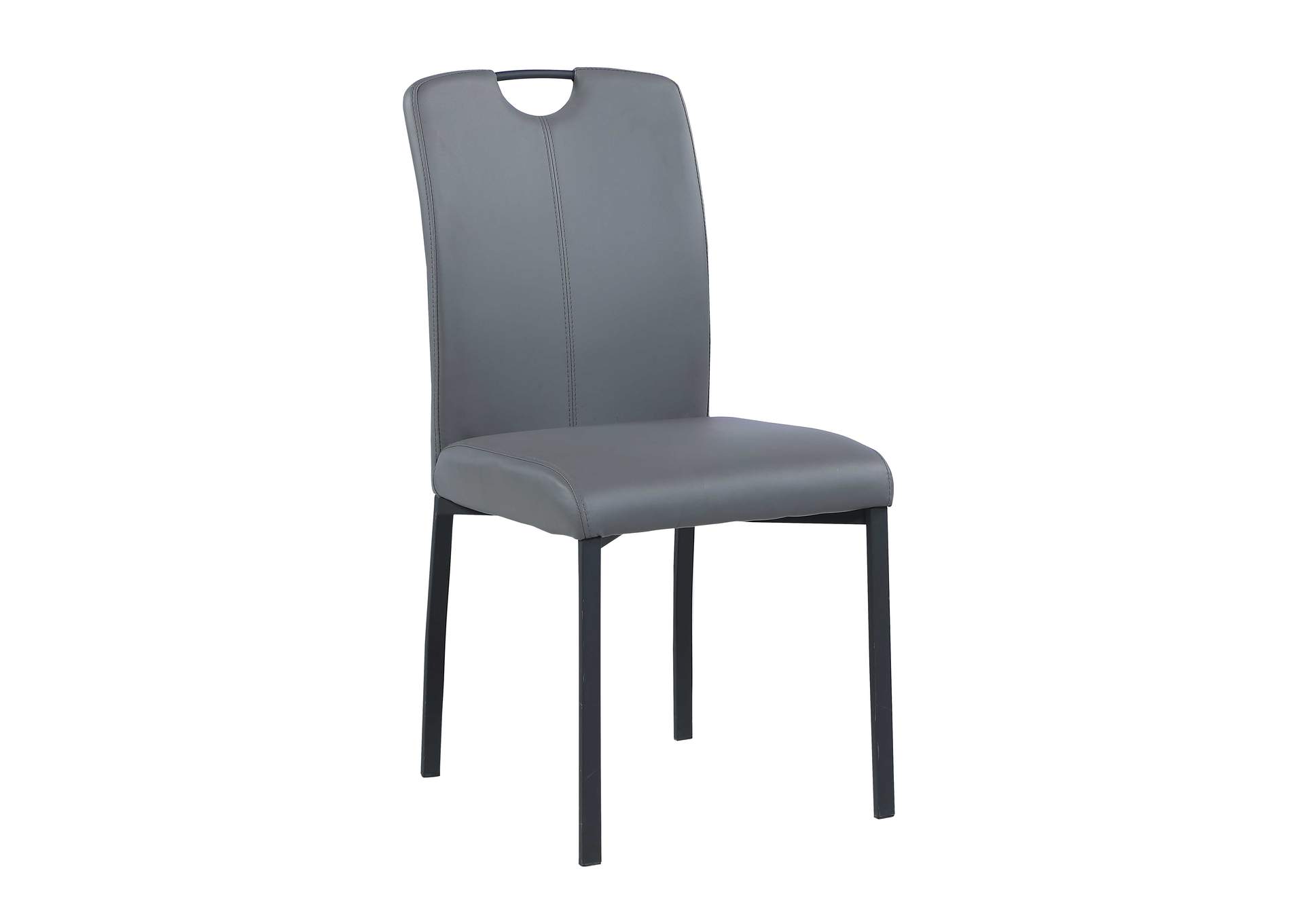 Contemporary Handle Back Side Chair With Metal Legs image 3