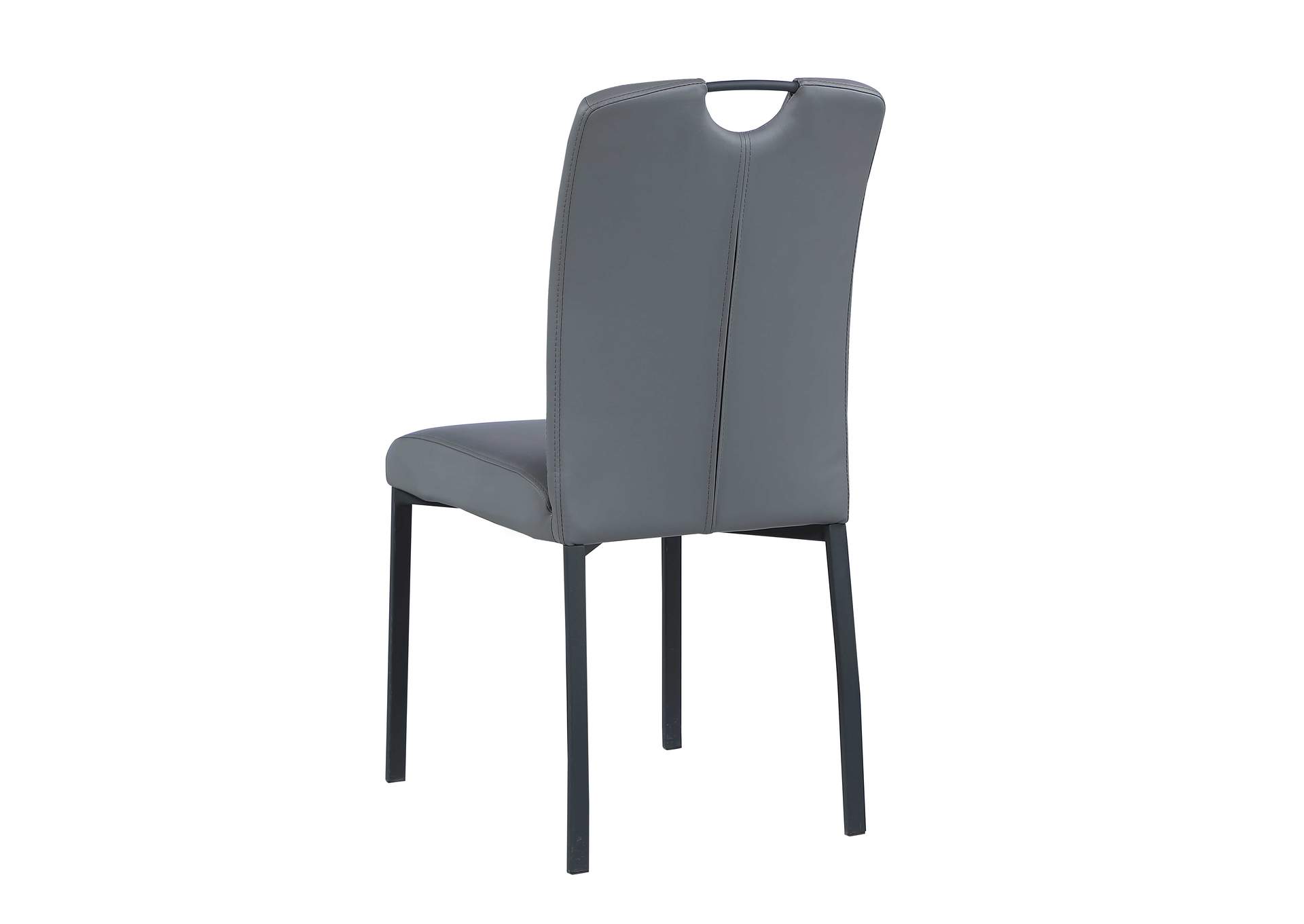 Contemporary Handle Back Side Chair With Metal Legs image 4