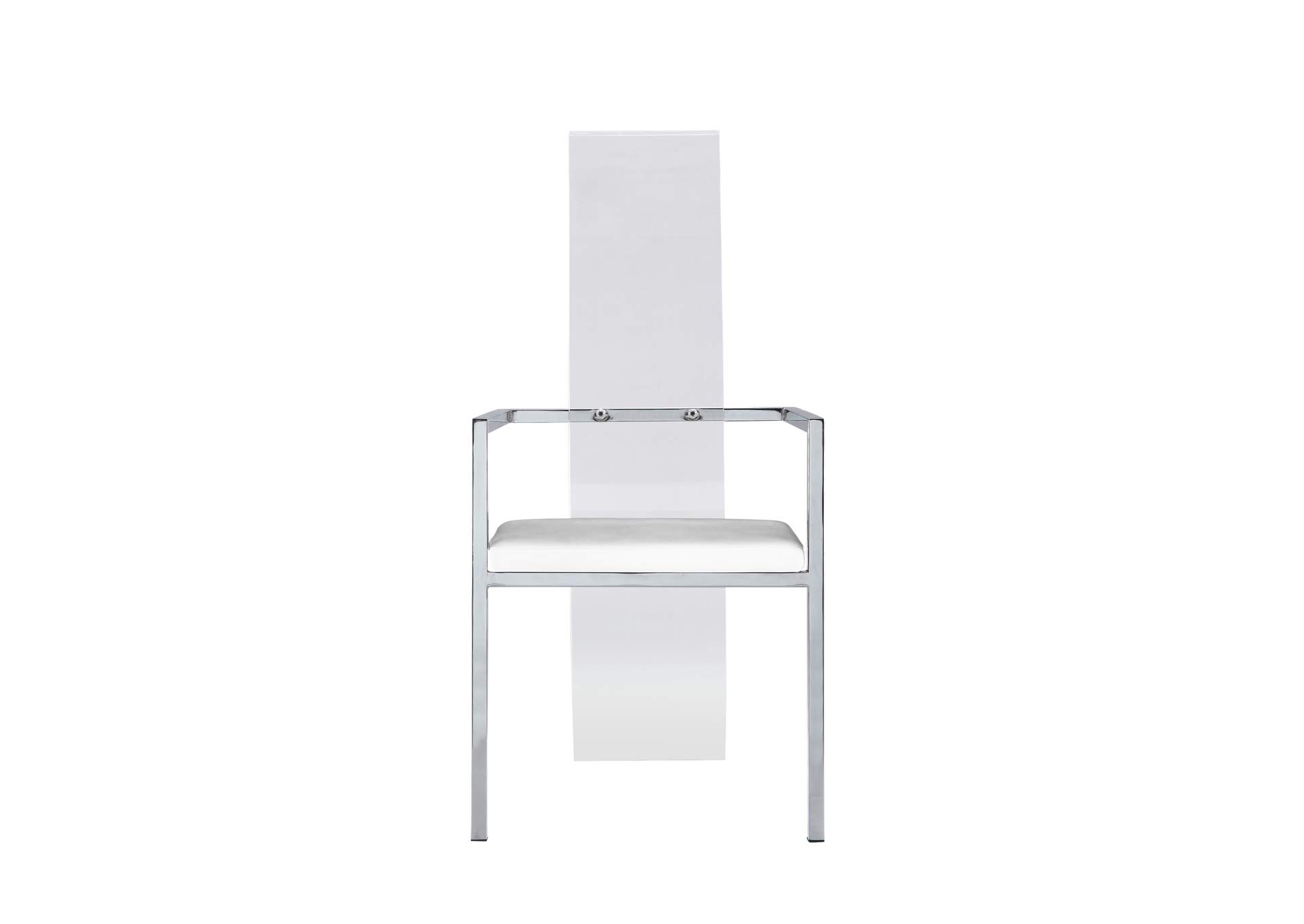 Contemporary Acrylic High-Back Upholstered Arm Chair image 5
