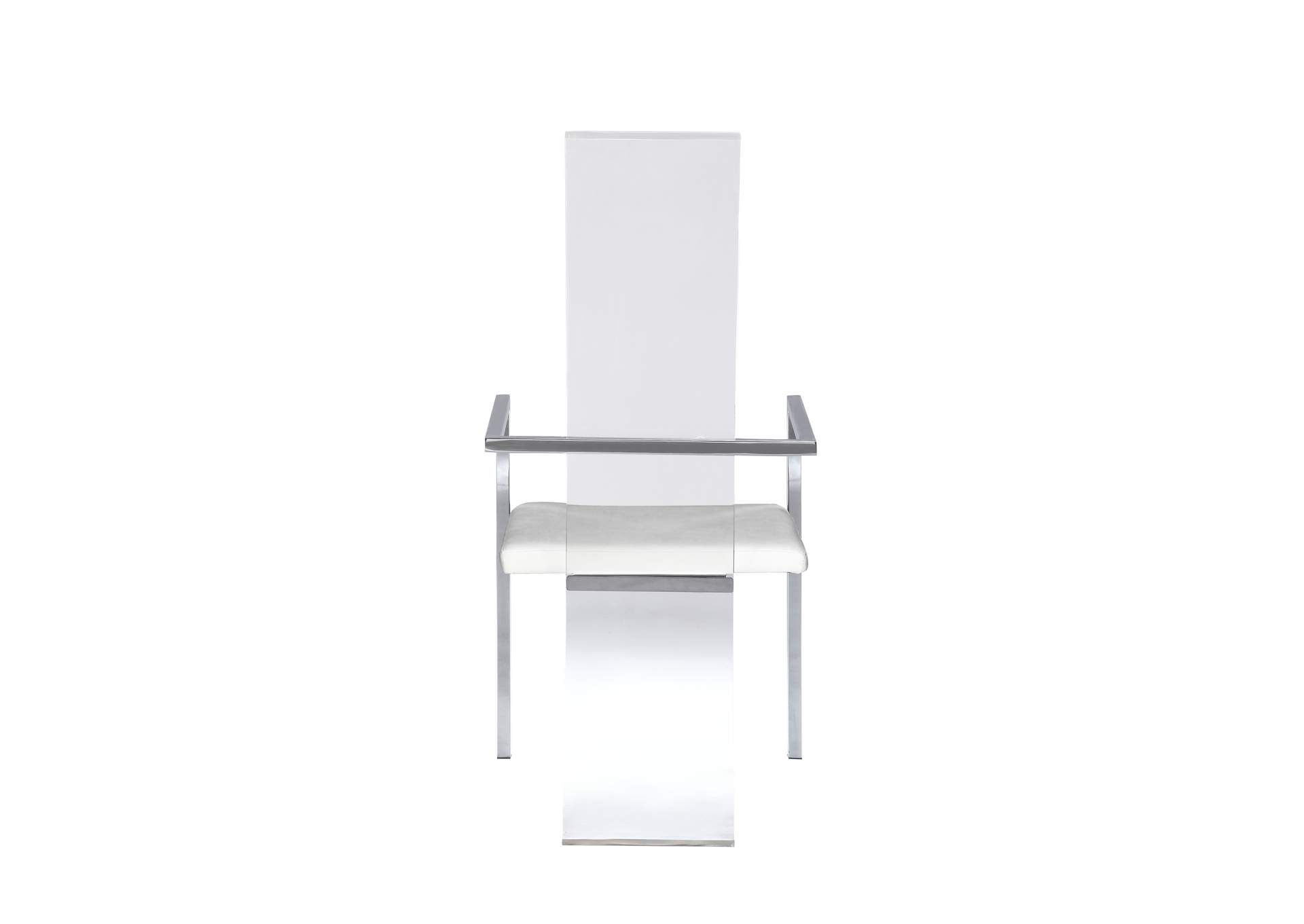 Contemporary Acrylic High-Back Upholstered Arm Chair image 6