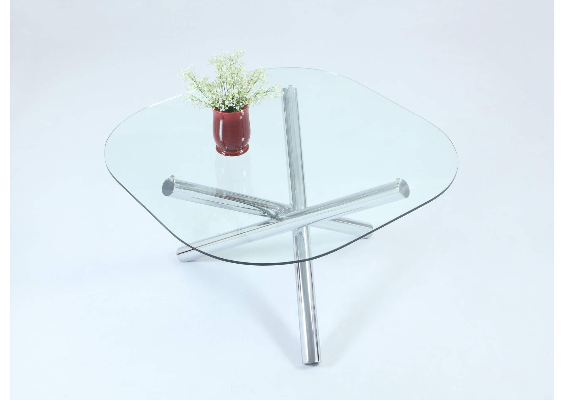 Dining Set With Glass Top Table & 4 Cantilever Chairs image 7