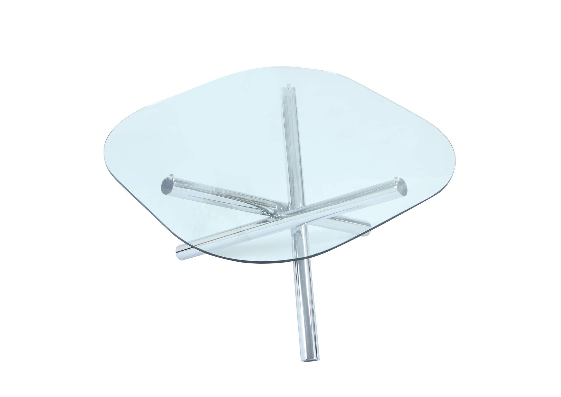 Dining Set With Glass Top Table & 4 Cantilever Chairs image 5