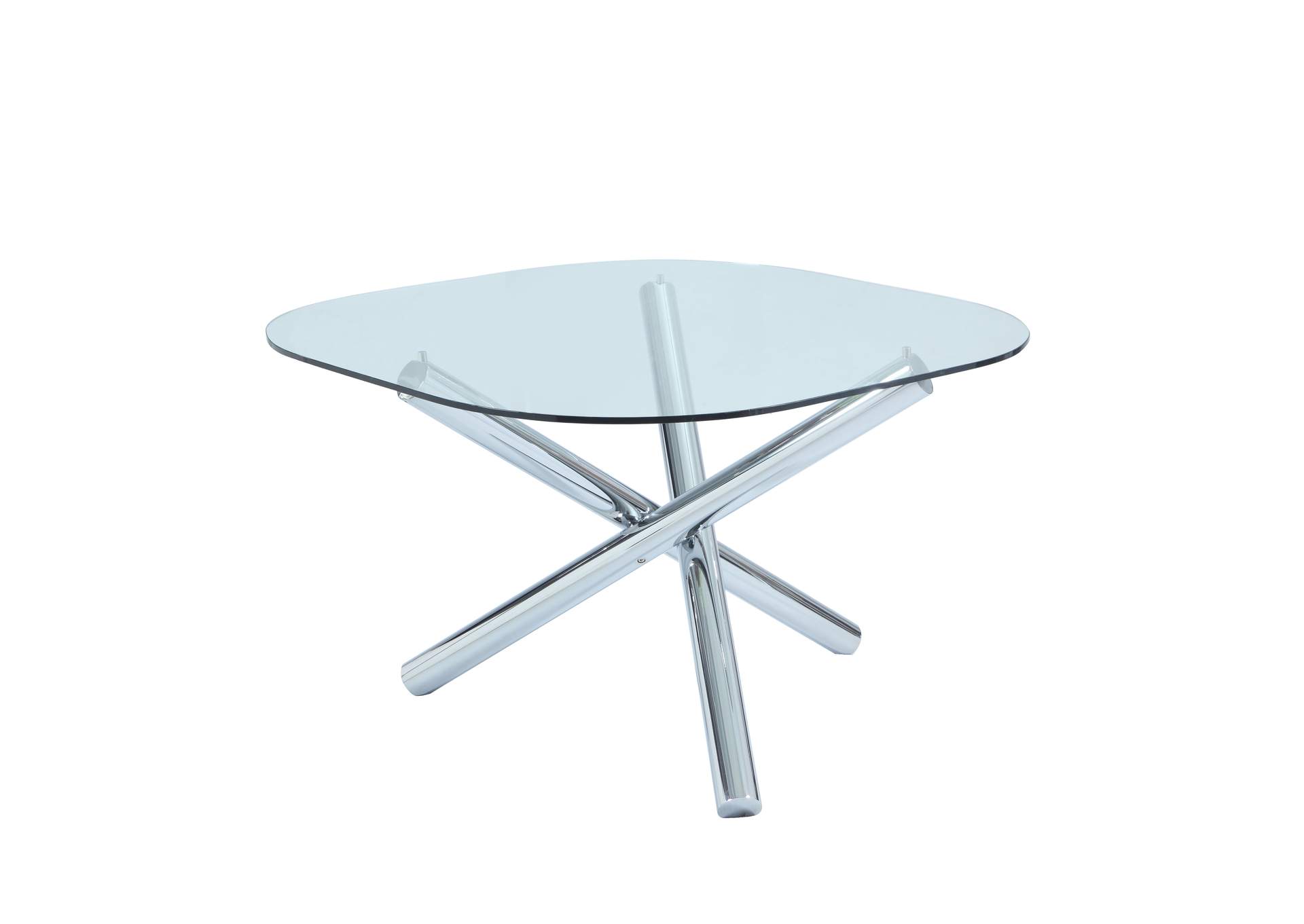 Dining Set With Glass Top Table & 4 Cantilever Chairs image 4