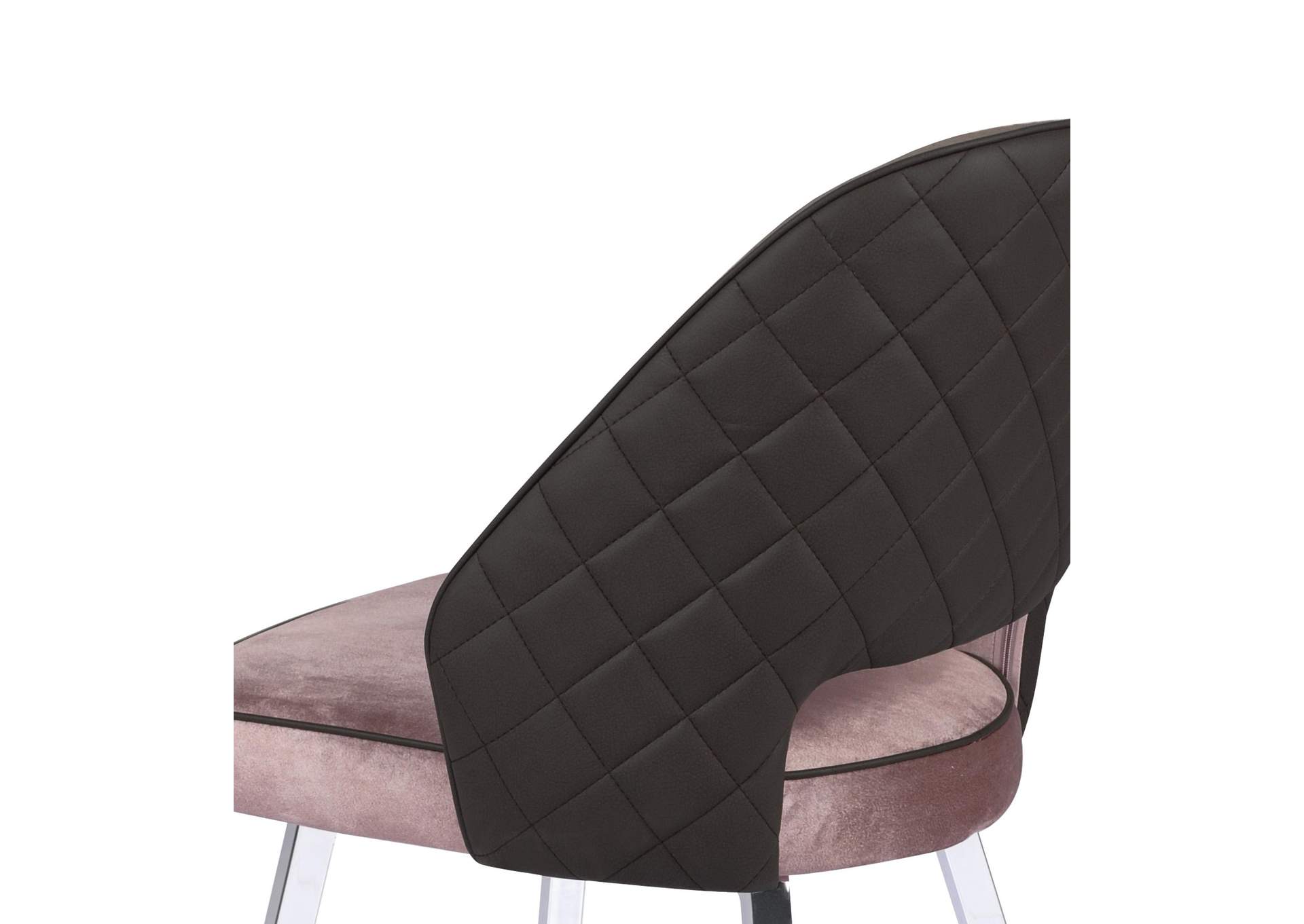 Contemporary Dining Set With Marbleized Wooden Table & Four 2-Tone Chairs image 7