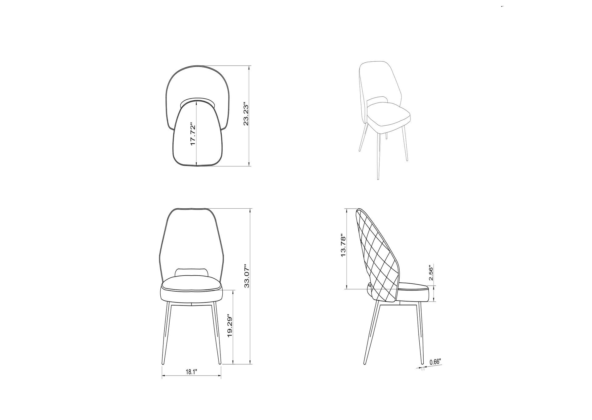 Contemporary 2-Tone Open Back 2-Tone Side Chair image 11