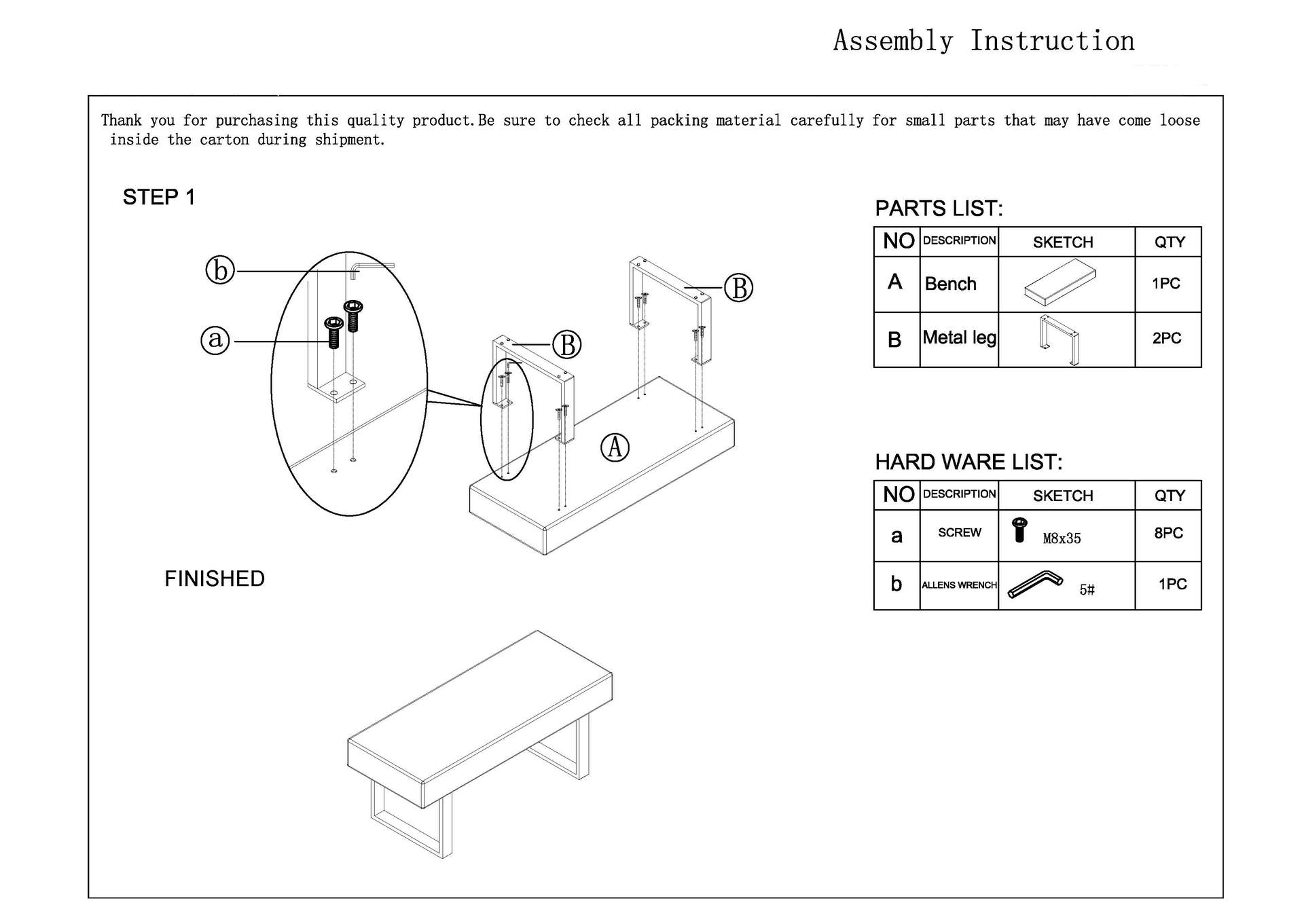 Upholstered Bench With Steel Legs image 7