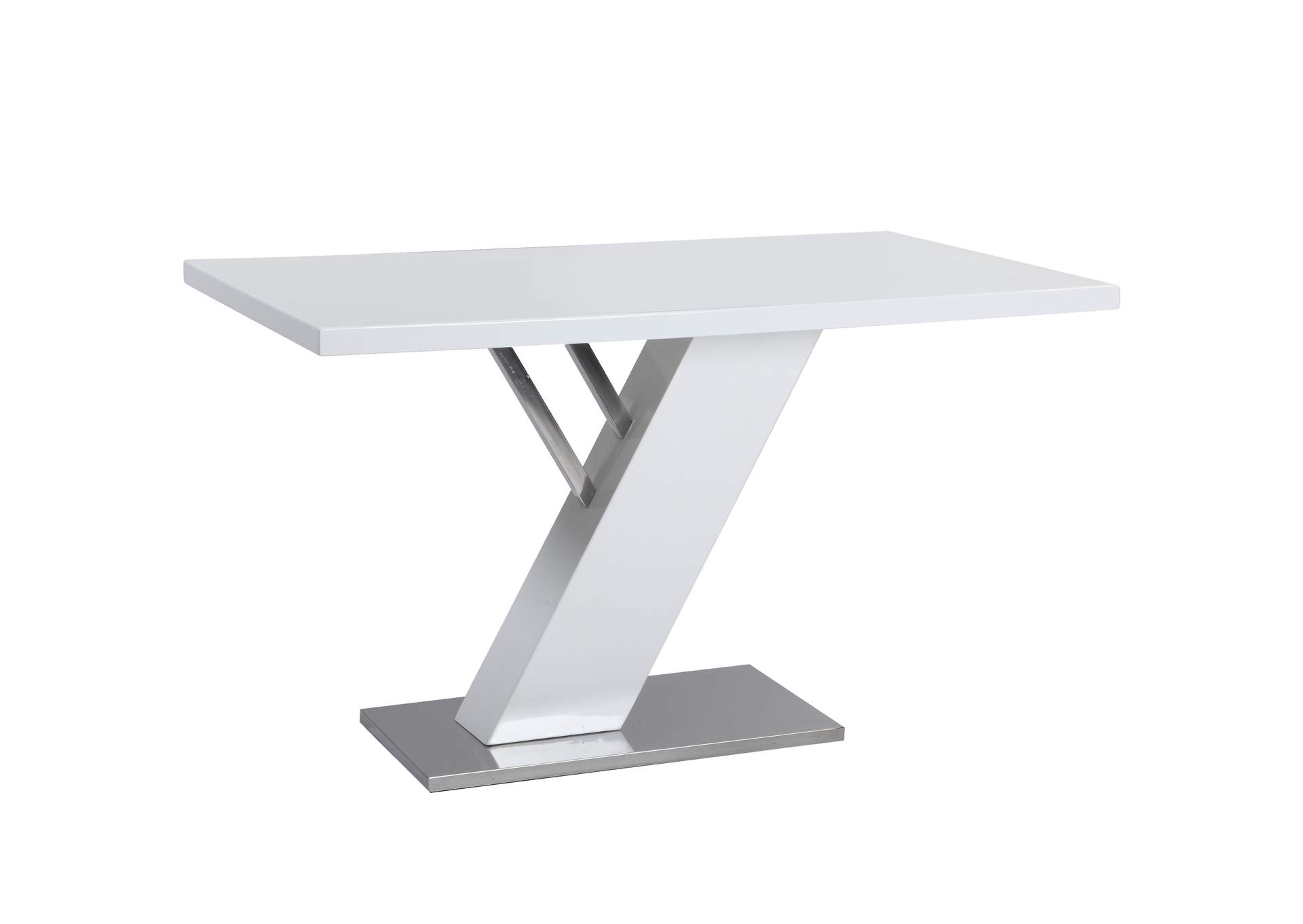Contemporary Dining Set With White Gloss Table & Black Upholstered Chairs image 4