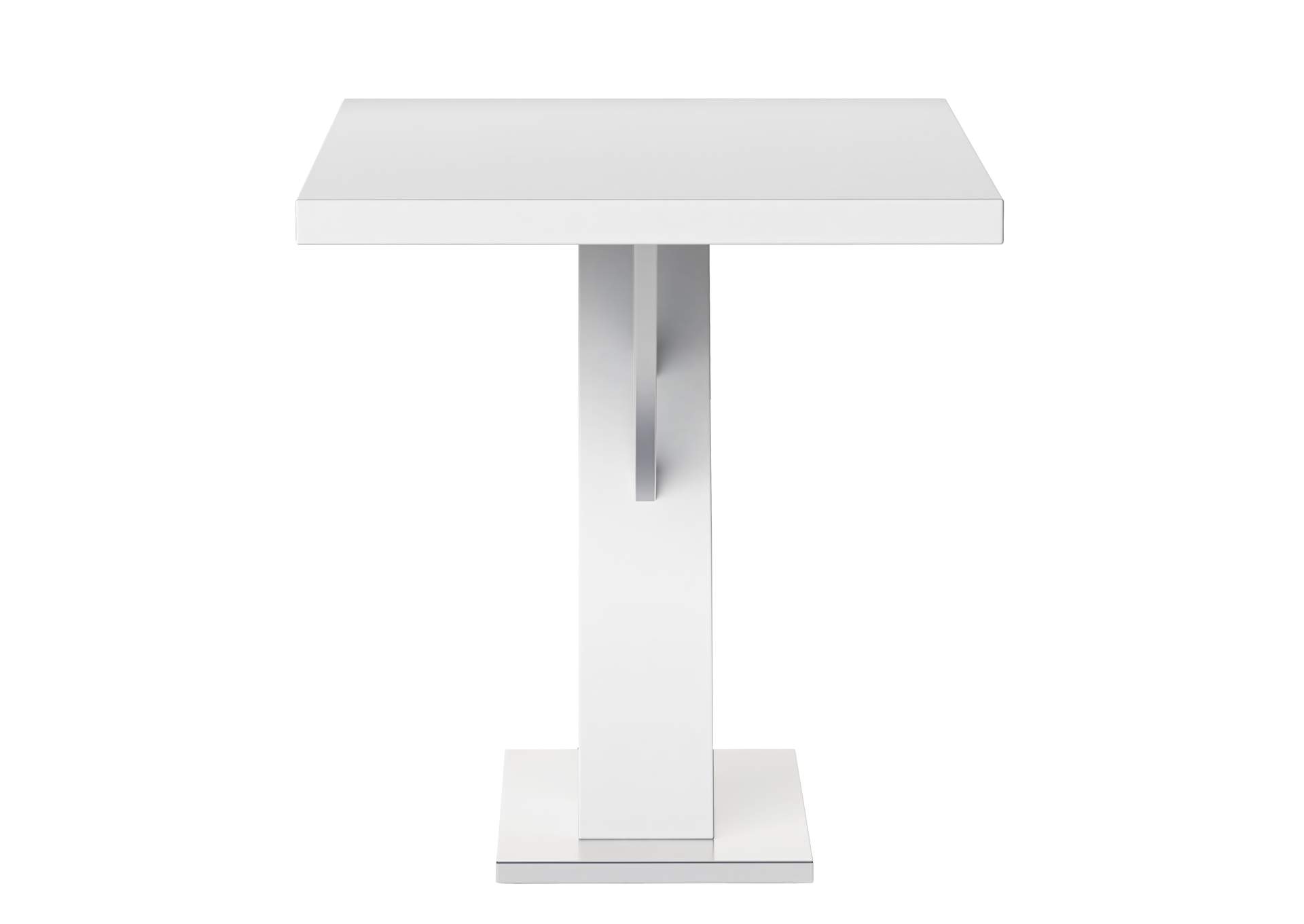 Contemporary Dining Table With White Gloss Top & Y-Shaped Pedestal image 6