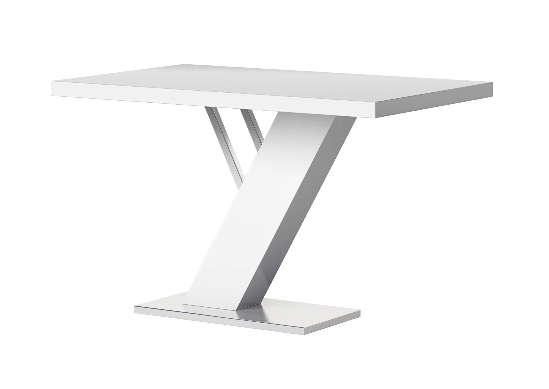 Contemporary Dining Table With White Gloss Top & Y-Shaped Pedestal image 8