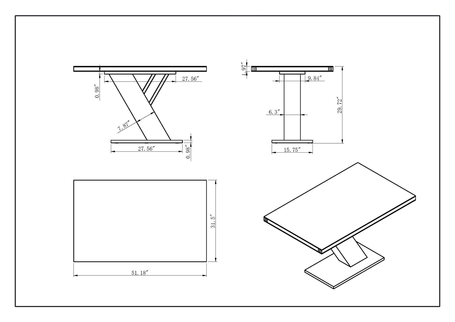 Contemporary Wooden Dining Table image 7