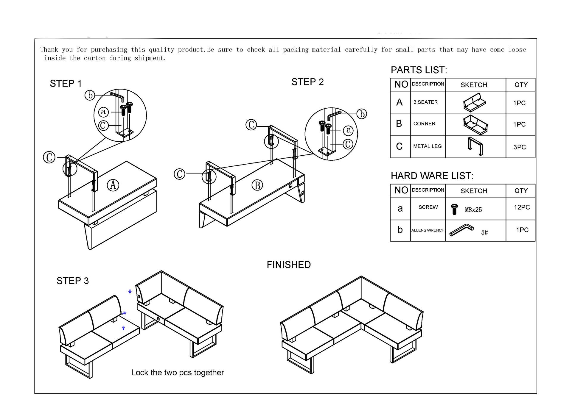 Upholstered Nook With Steel Legs image 8
