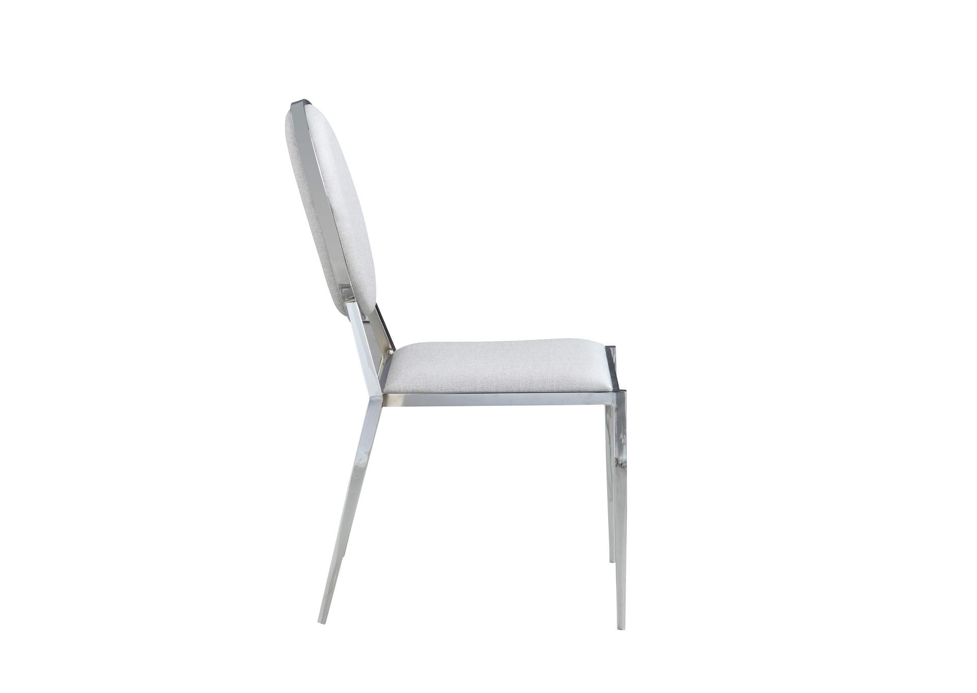 Contemporary Dining Set With Glass Table & Upholstered Chairs image 9
