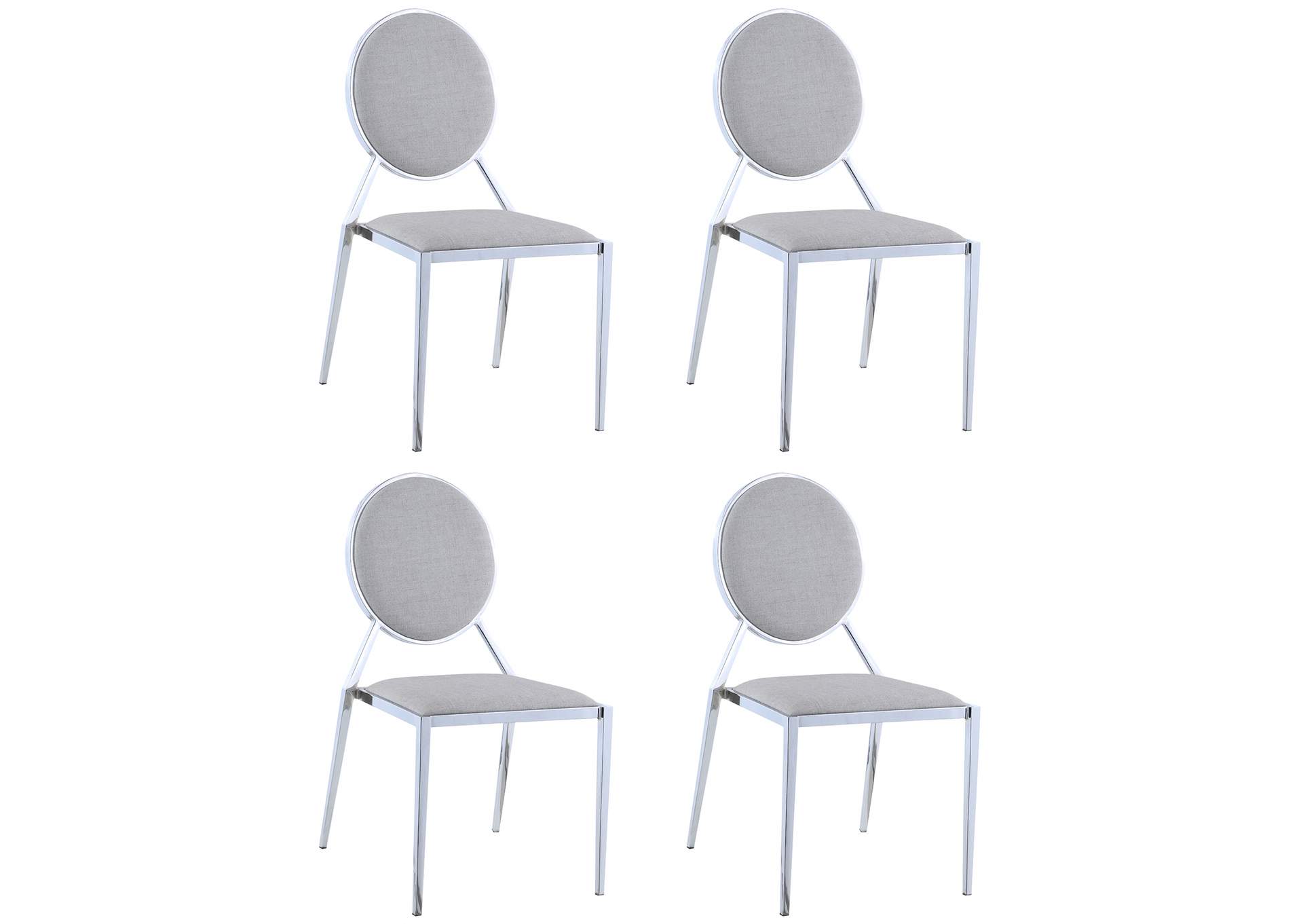 Contemporary Dining Set With Glass Table & Upholstered Chairs image 12