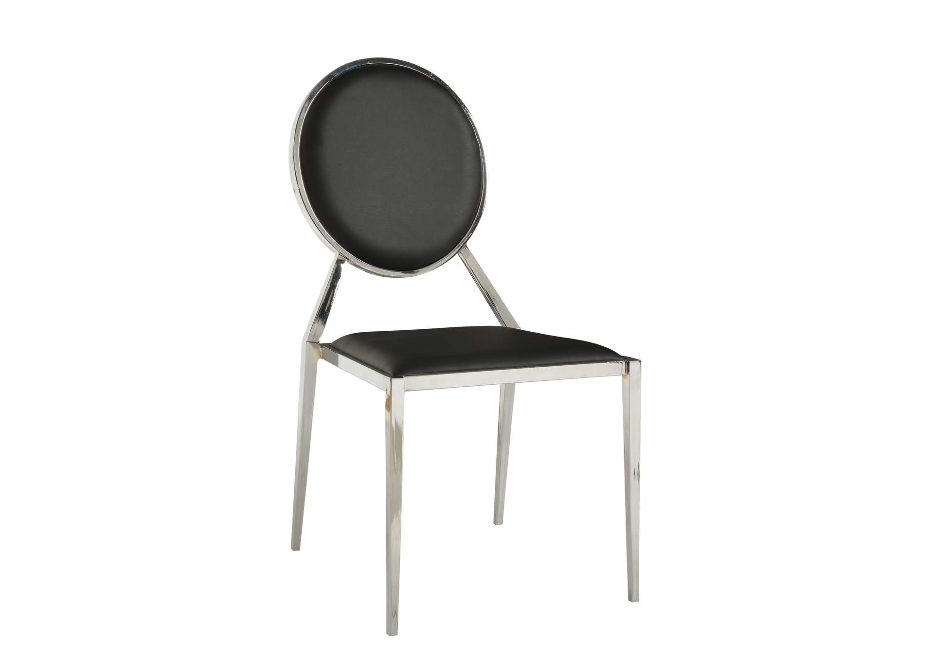 Contemporary Round-Back Upholstered Side Chair image 1