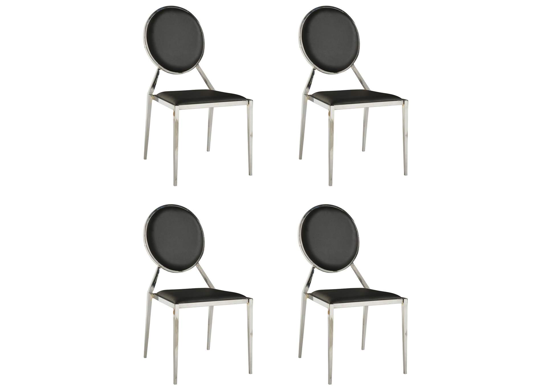 Contemporary Round-Back Upholstered Side Chair image 3
