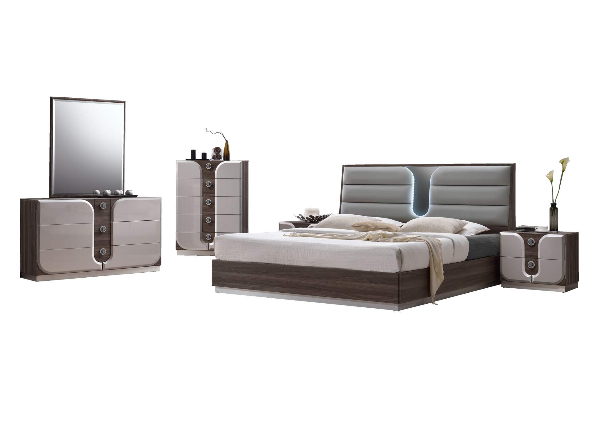 Modern 4-Piece Bedroom Set With King Size Bed image 3