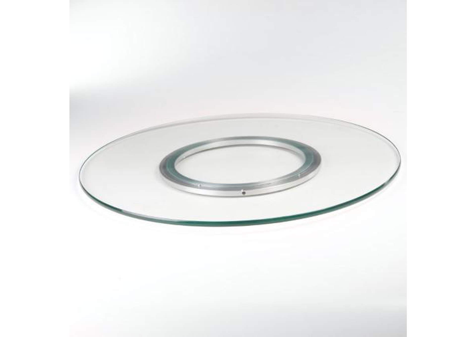 24” Round Clear Glass Lazy Susan image 1