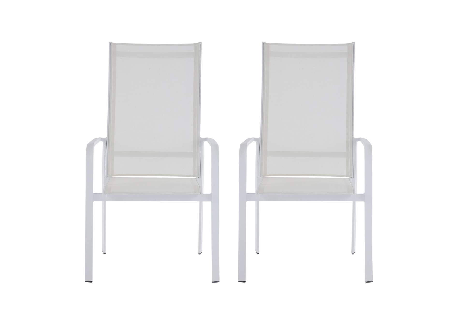 Contemporary High Back Outdoor Chair With Sling Seat image 10