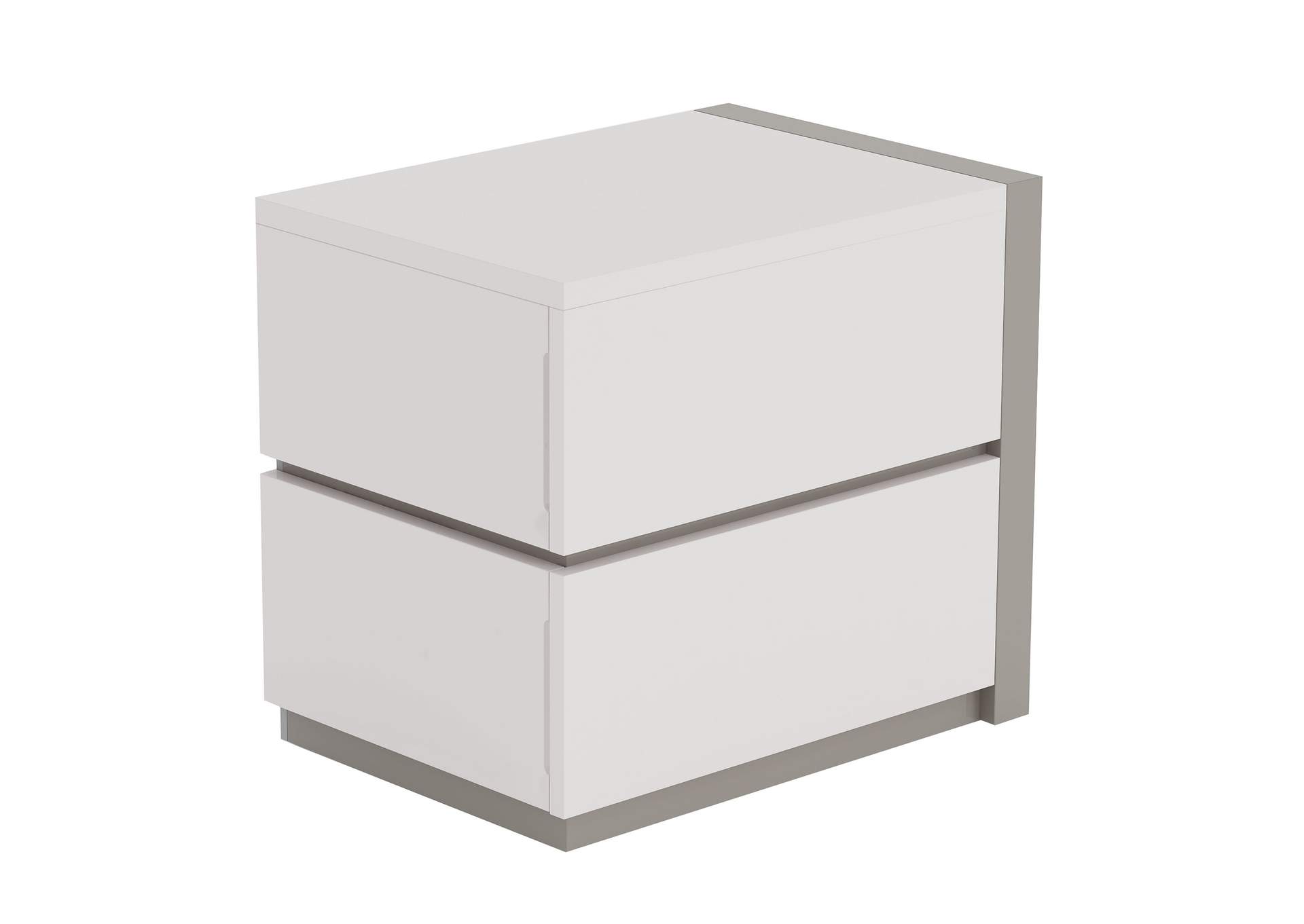 Modern 2-Drawer Nightstand , Right image 4
