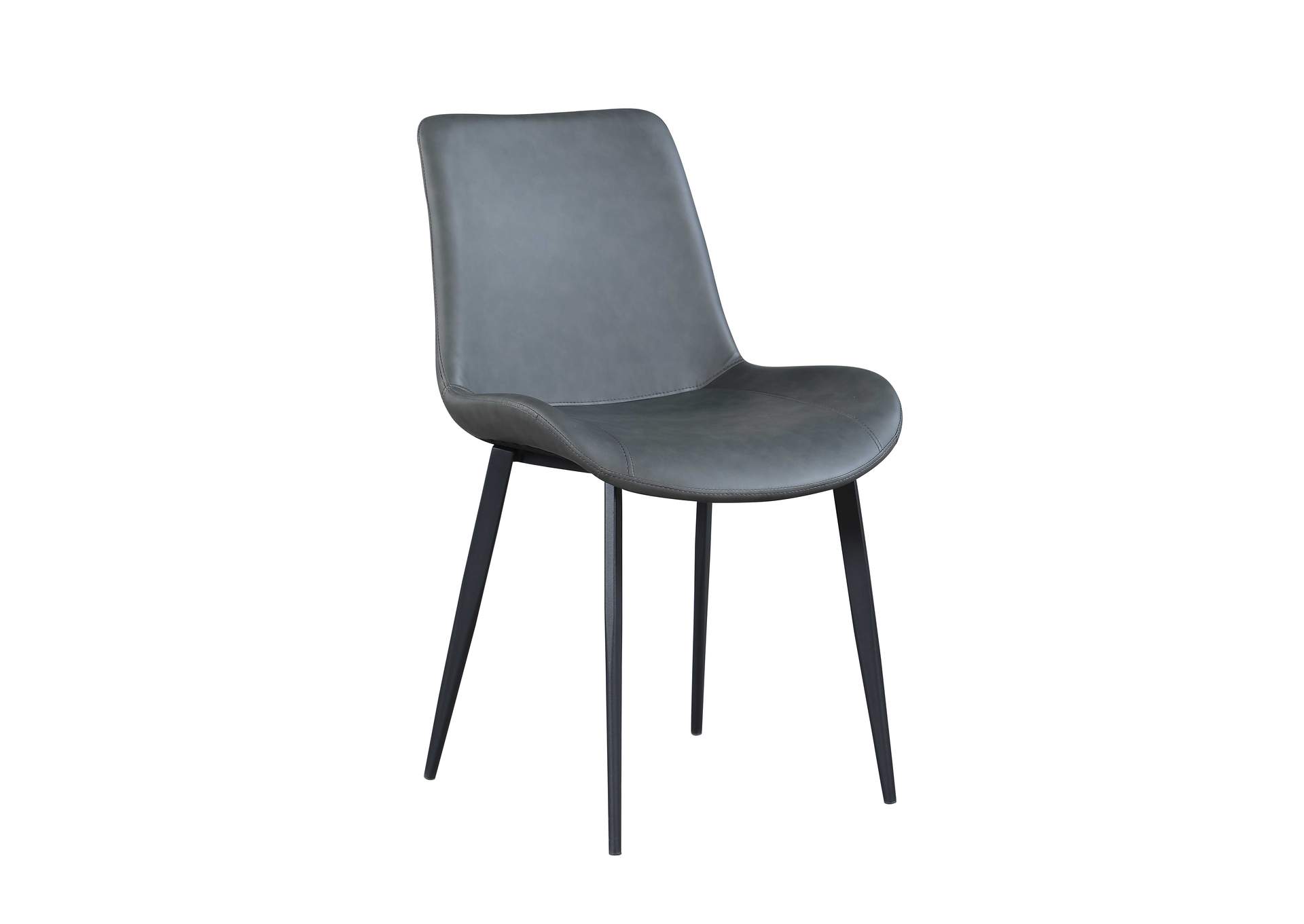 Contemporary Curved Side Chair With Steel Legs image 8