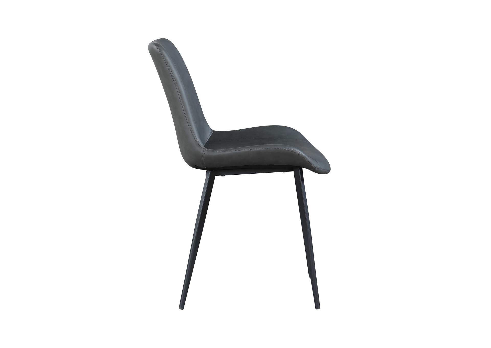 Contemporary Curved Side Chair With Steel Legs image 5
