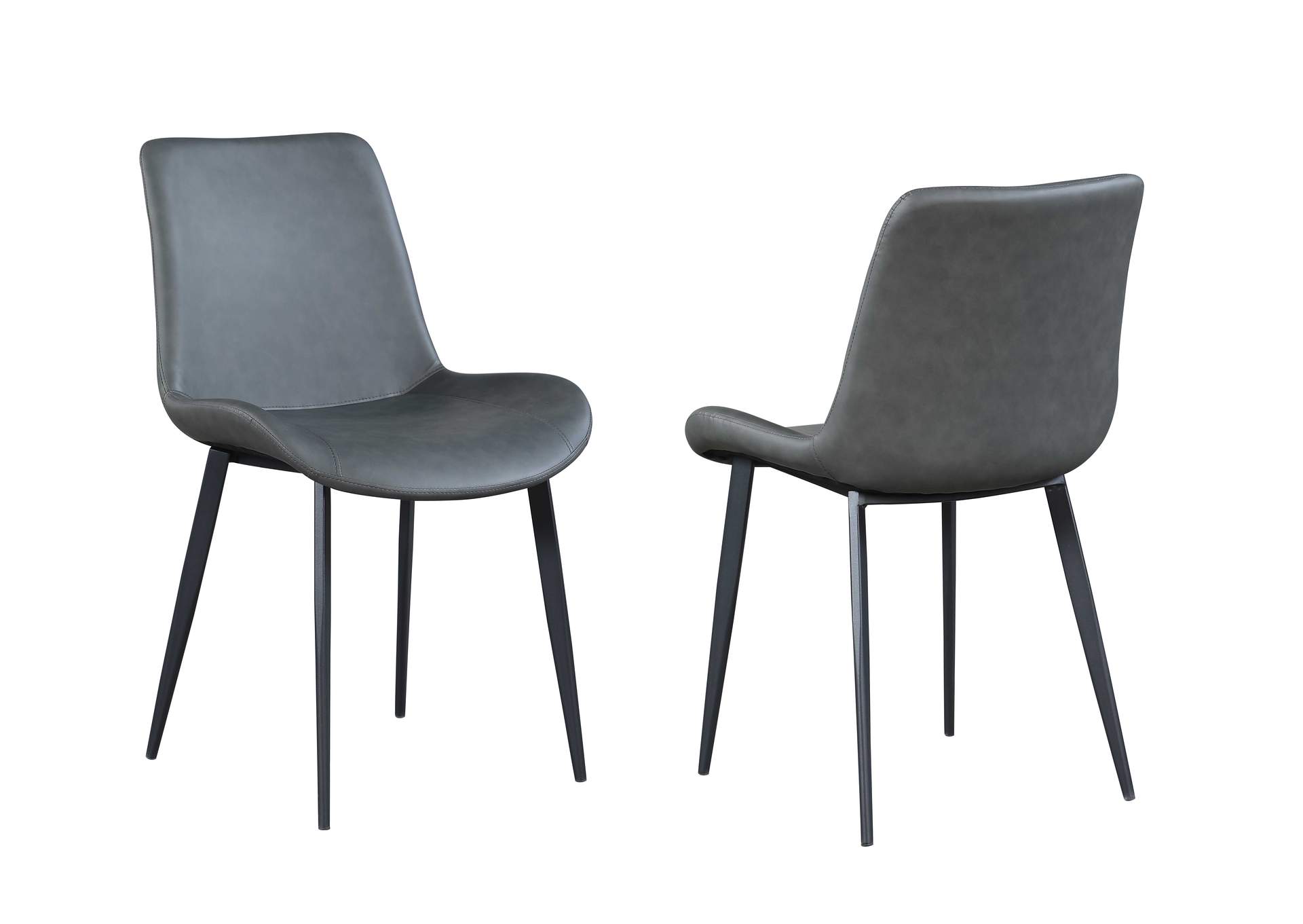 Contemporary Curved Side Chair With Steel Legs image 3