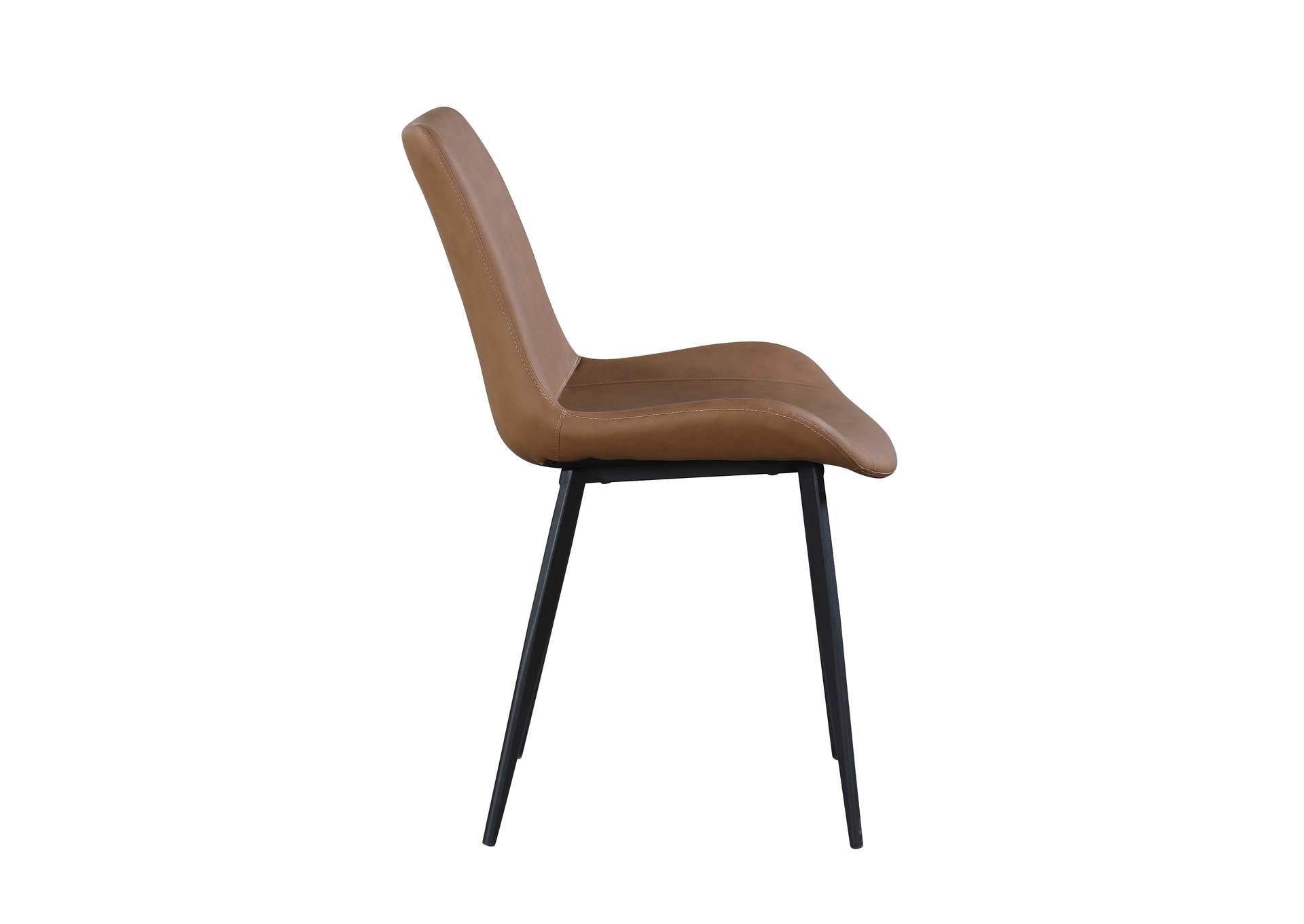 Contemporary Curved Side Chair With Steel Legs image 5