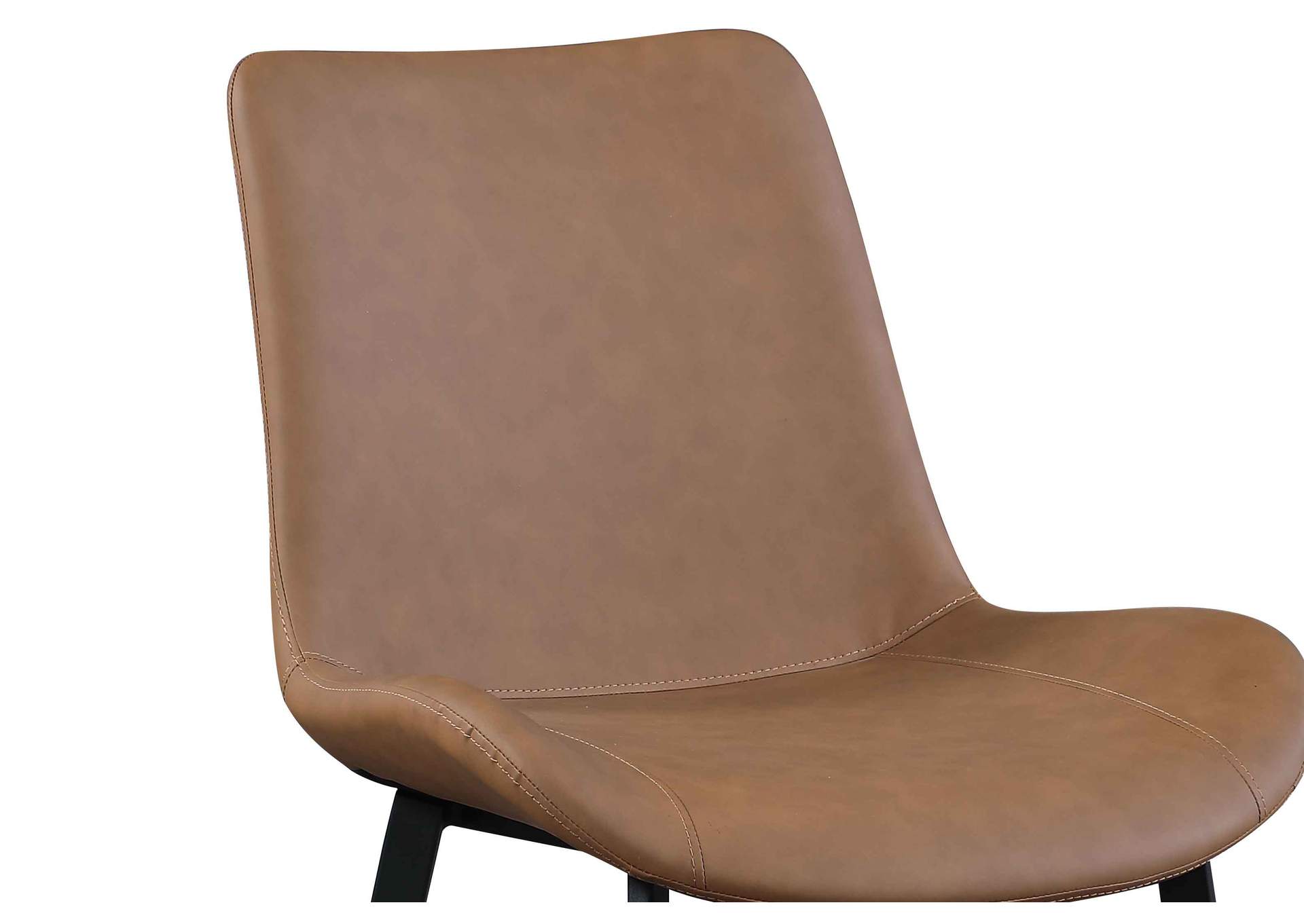 Contemporary Curved Side Chair With Steel Legs image 6