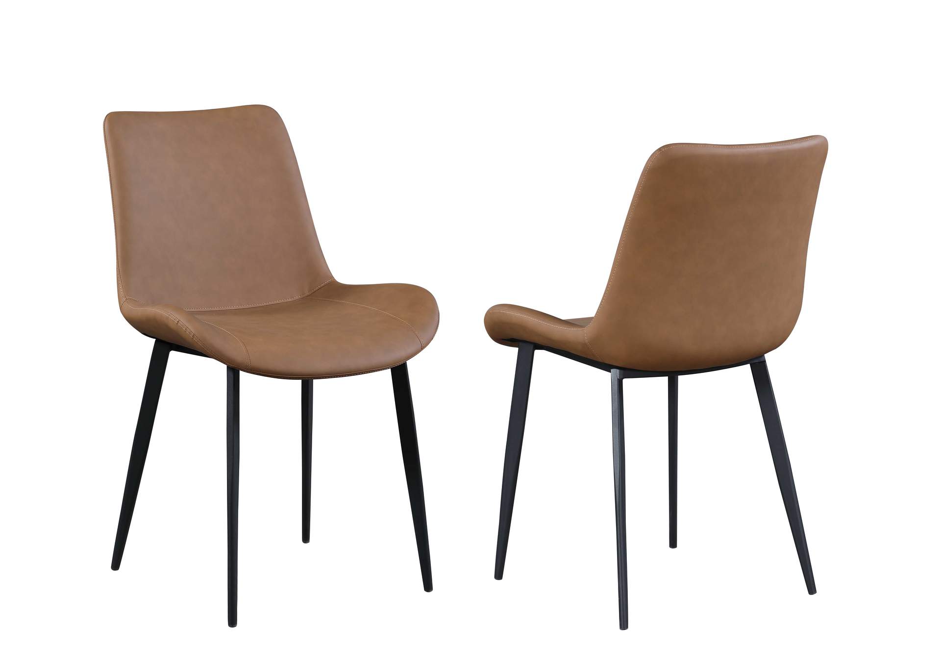 Contemporary Curved Side Chair With Steel Legs image 3
