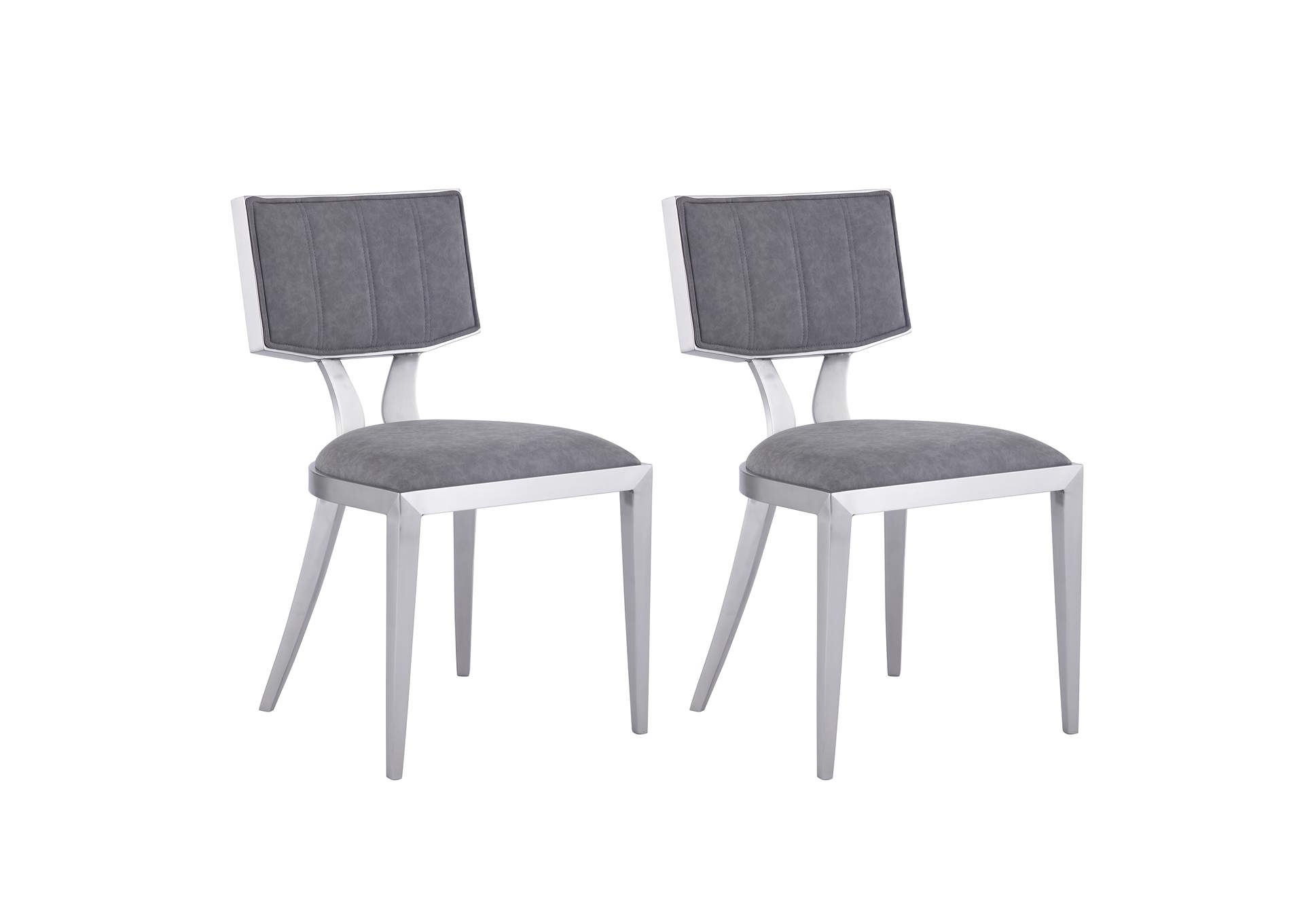 Contemporary Floating-Back Side Chair With Faux Leather Upholstery image 11